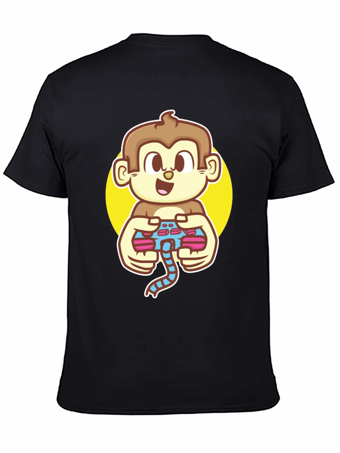 Gamer Monkey Black T-Shirt - Fun Graphic Tee