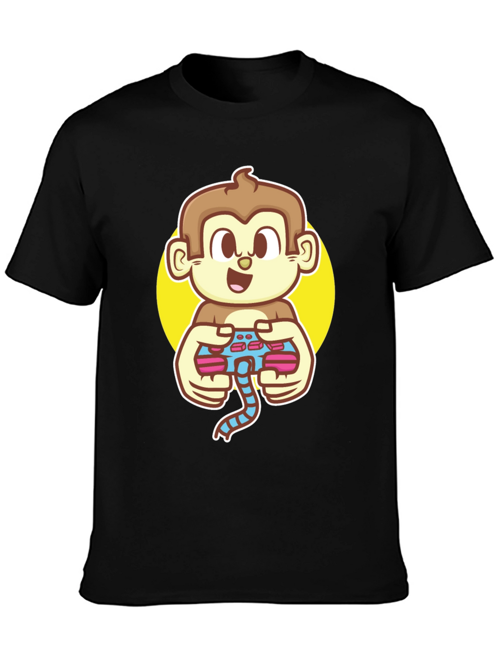 Gamer Monkey Black T-Shirt - Fun Graphic Tee