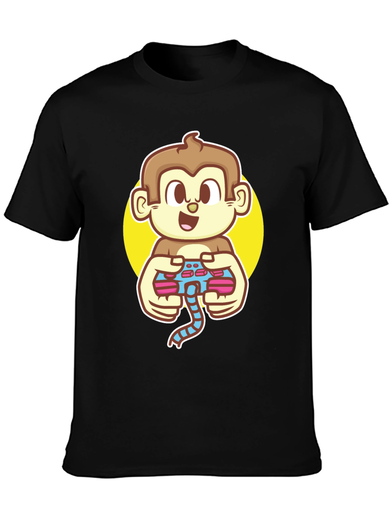Gamer Monkey Black T-Shirt - Fun Graphic Tee