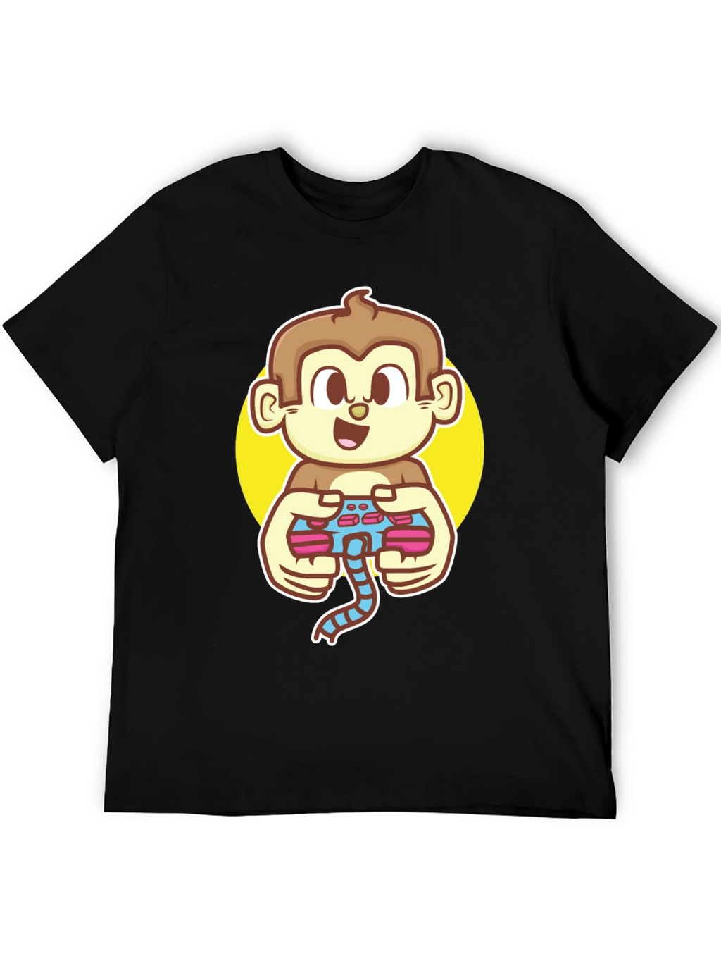 Gamer Monkey Black T-Shirt - Fun Graphic Tee