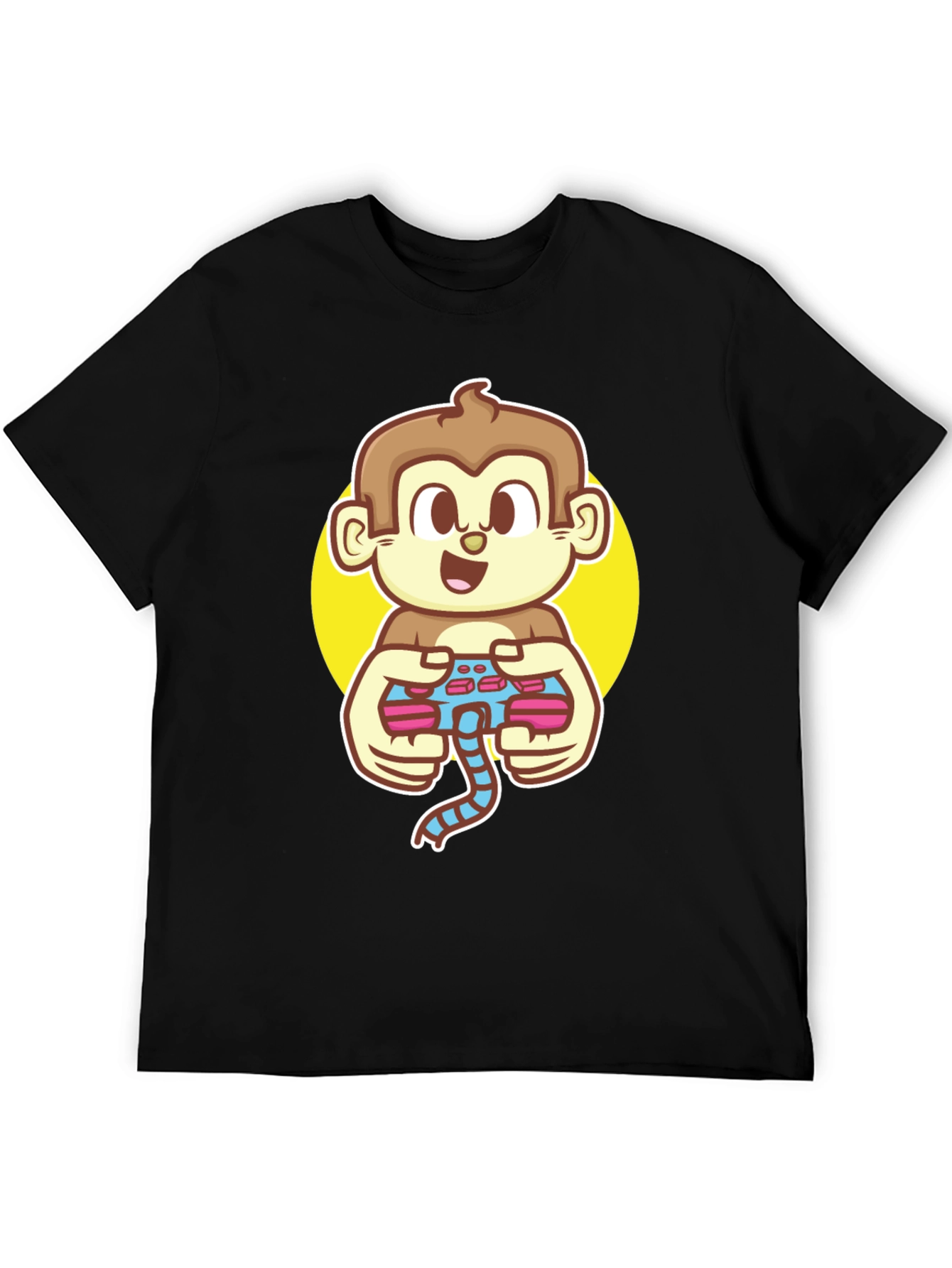 Gamer Monkey Black T-Shirt - Fun Graphic Tee
