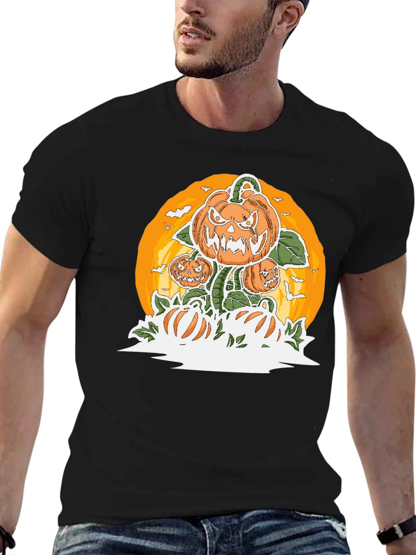 Spooky Pumpkin Patch Halloween T-Shirt