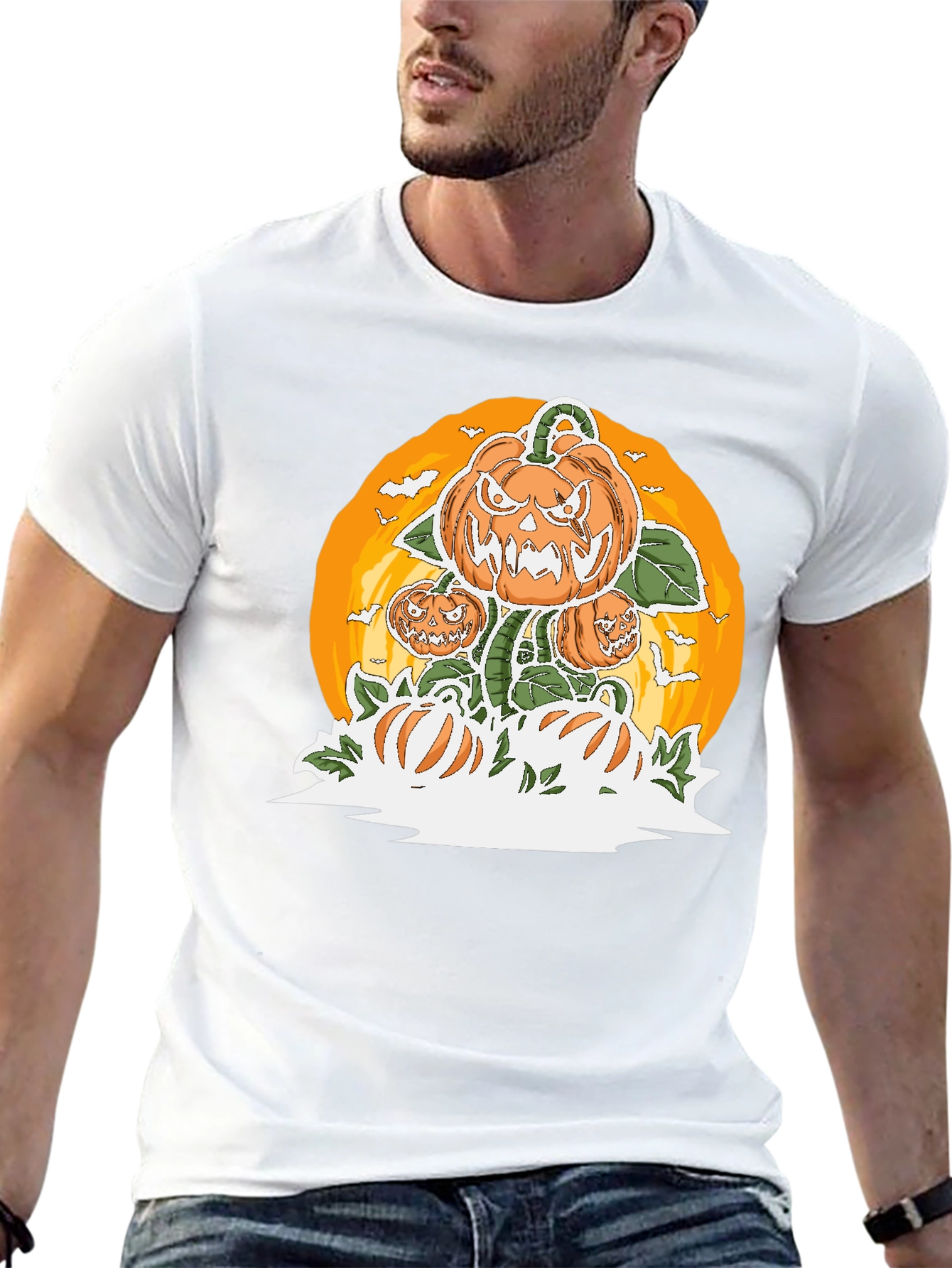 Spooky Pumpkin Patch Halloween T-Shirt