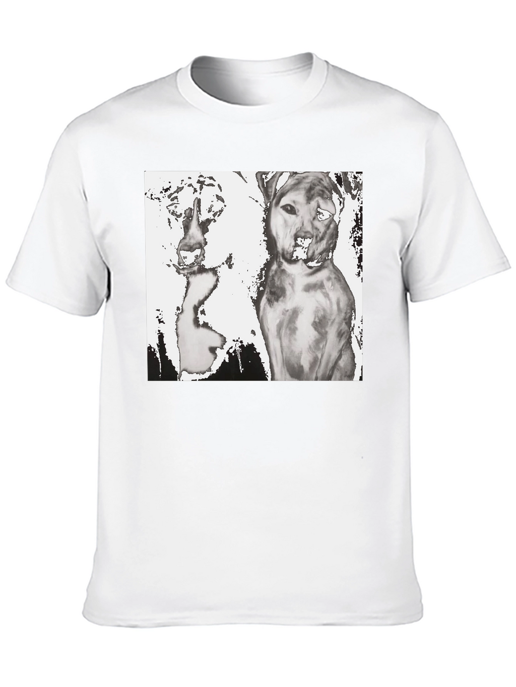 Dogs Graphic T-Shirt Black Cotton Tee