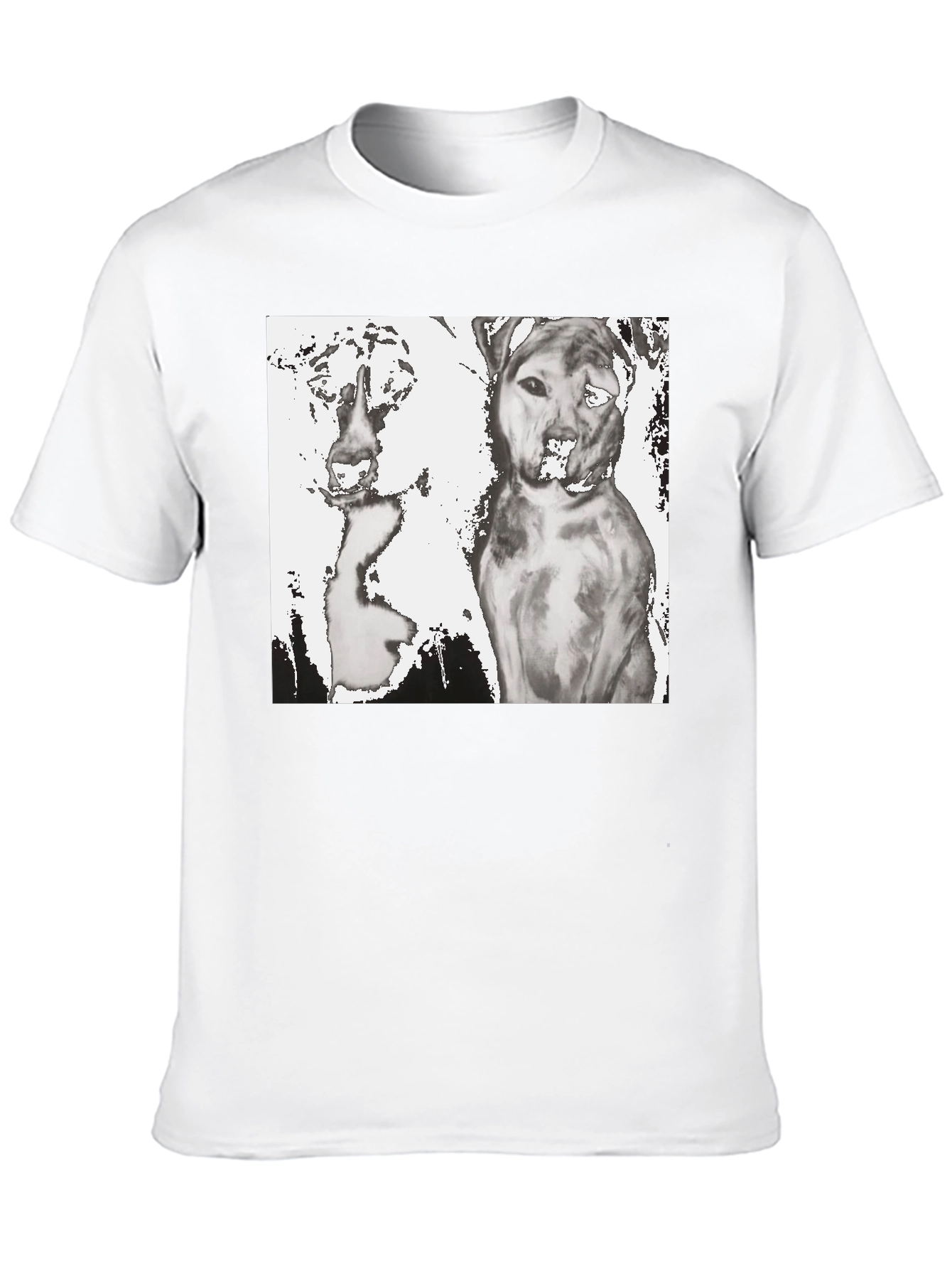 Dogs Graphic T-Shirt Black Cotton Tee