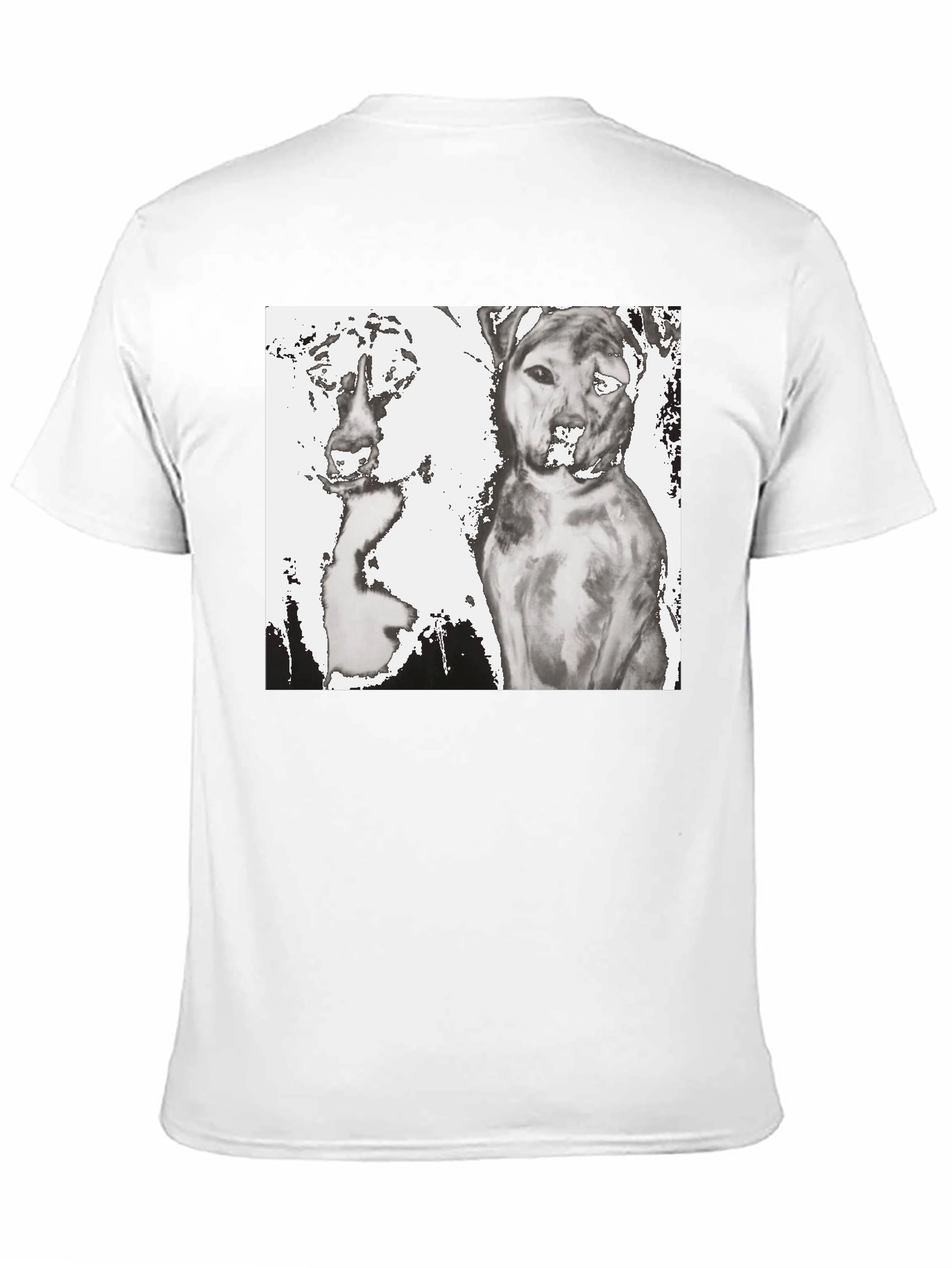 Dogs Graphic T-Shirt Black Cotton Tee