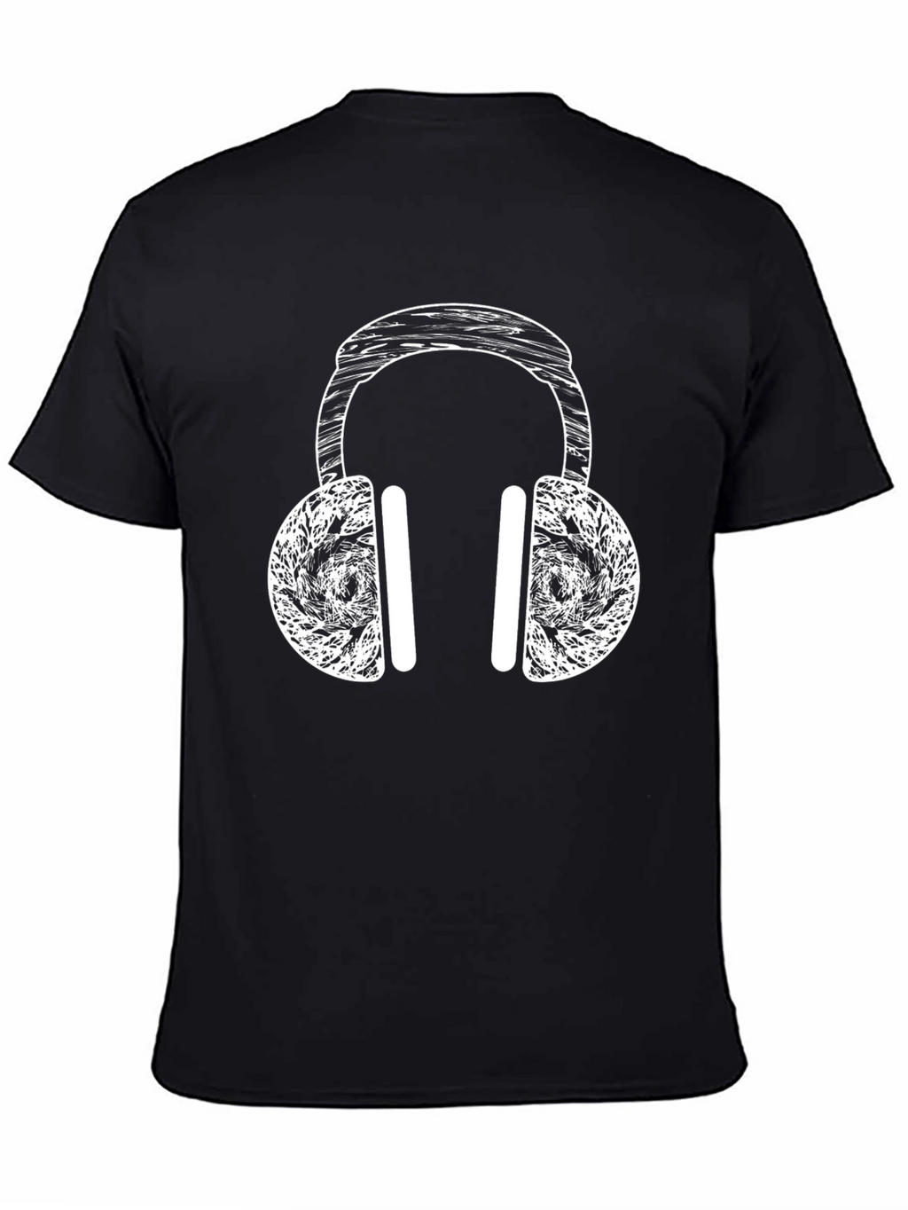 Cool Headphones Graphic Tee - Black