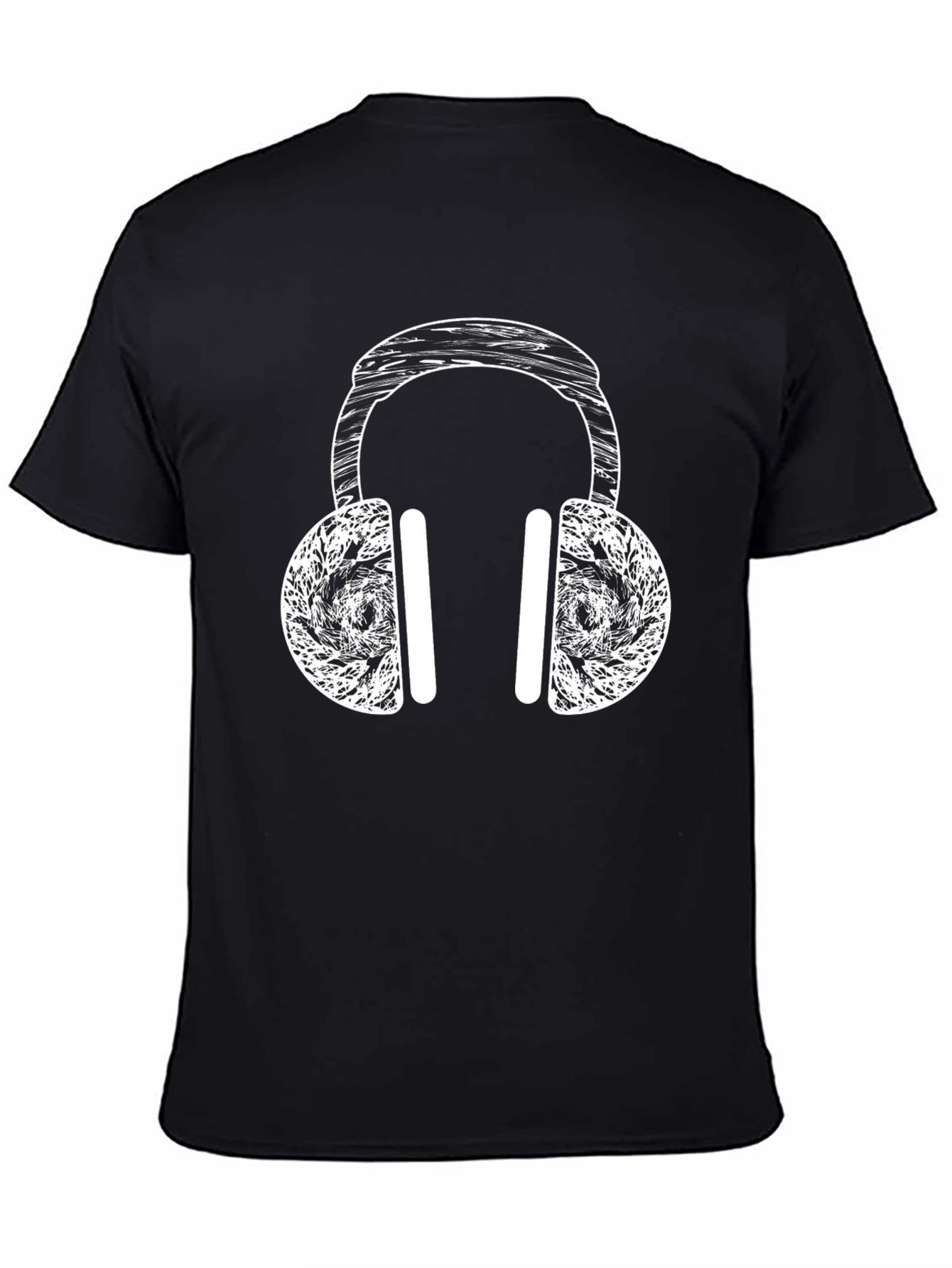 Cool Headphones Graphic Tee - Black