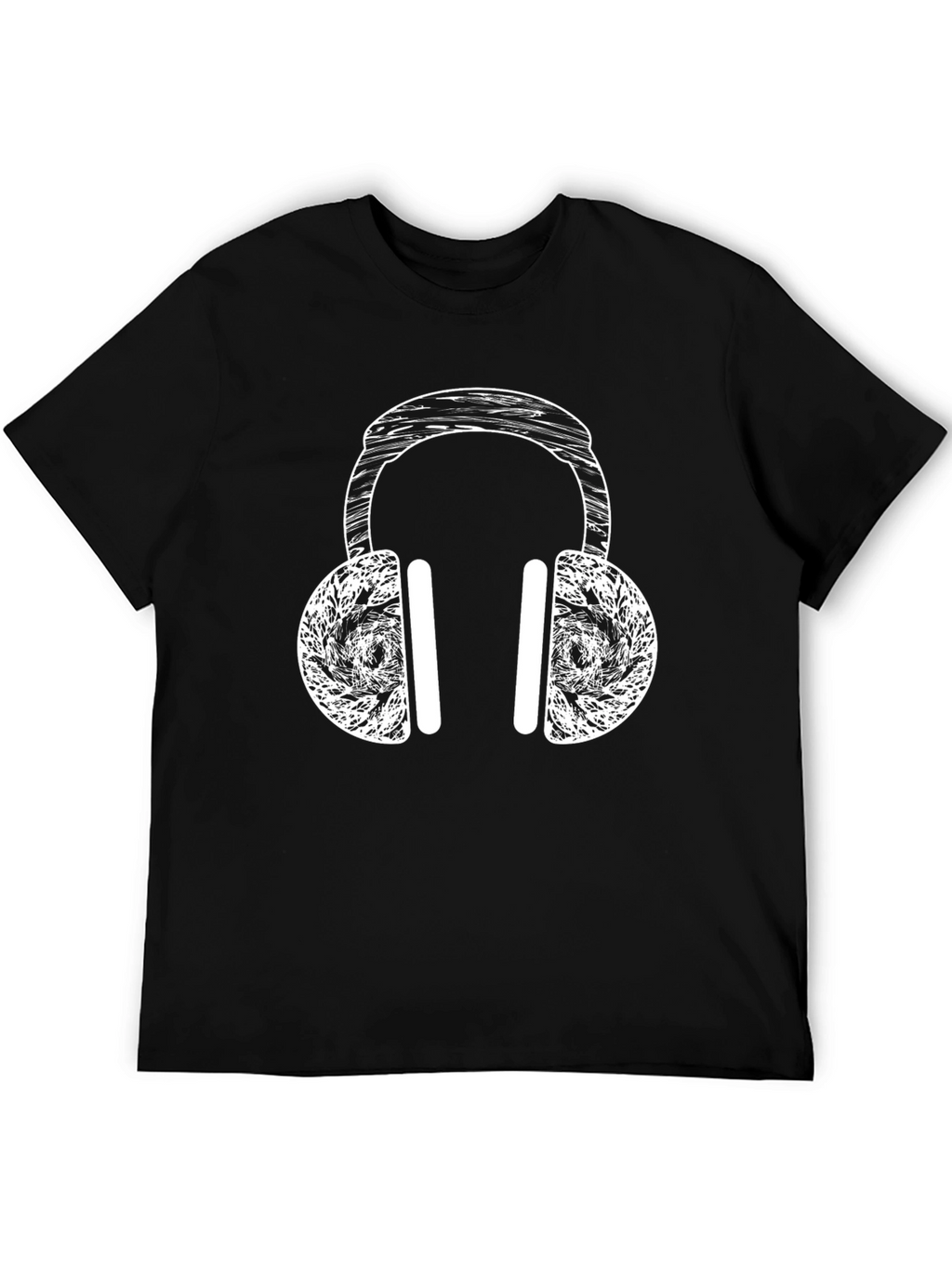Cool Headphones Graphic Tee - Black