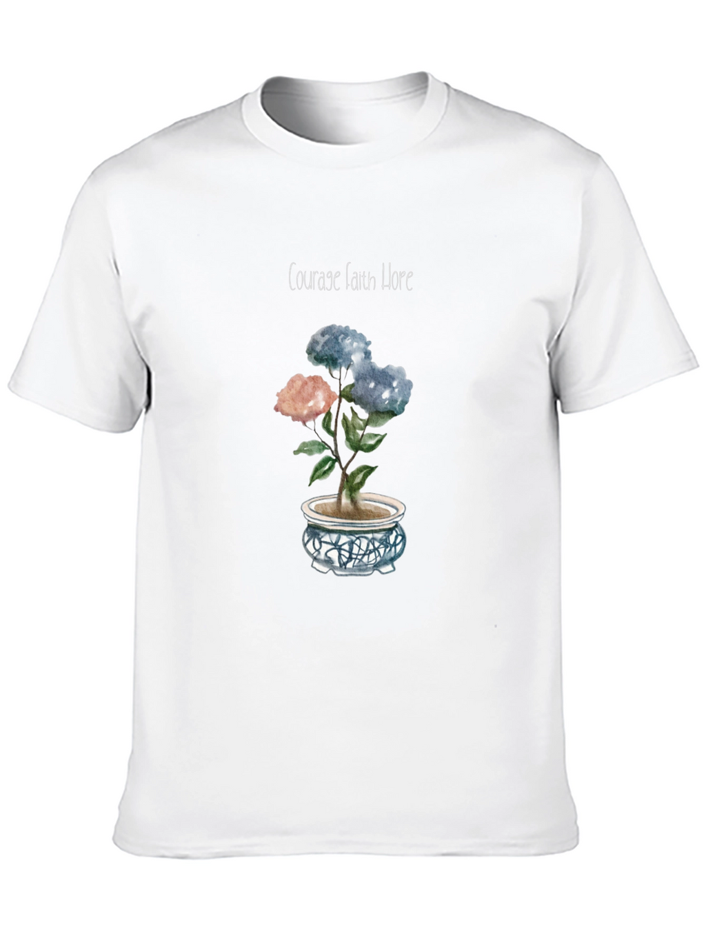 Courage Faith Hope Floral Tee
