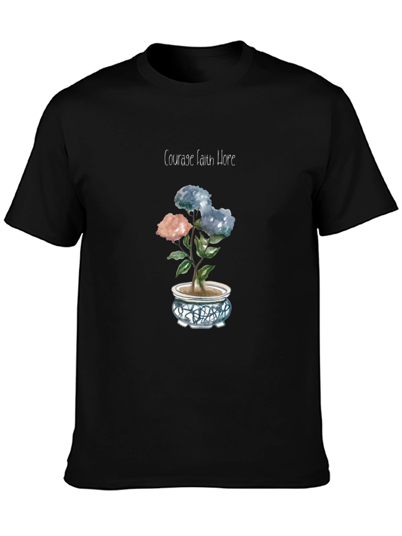 Courage Faith Hope Floral Tee