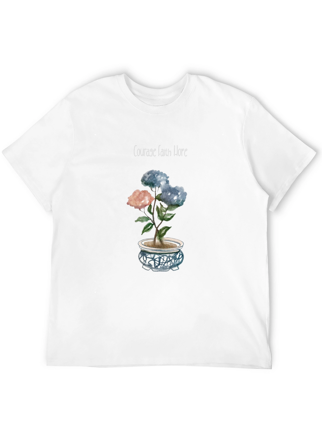 Courage Faith Hope Floral Tee