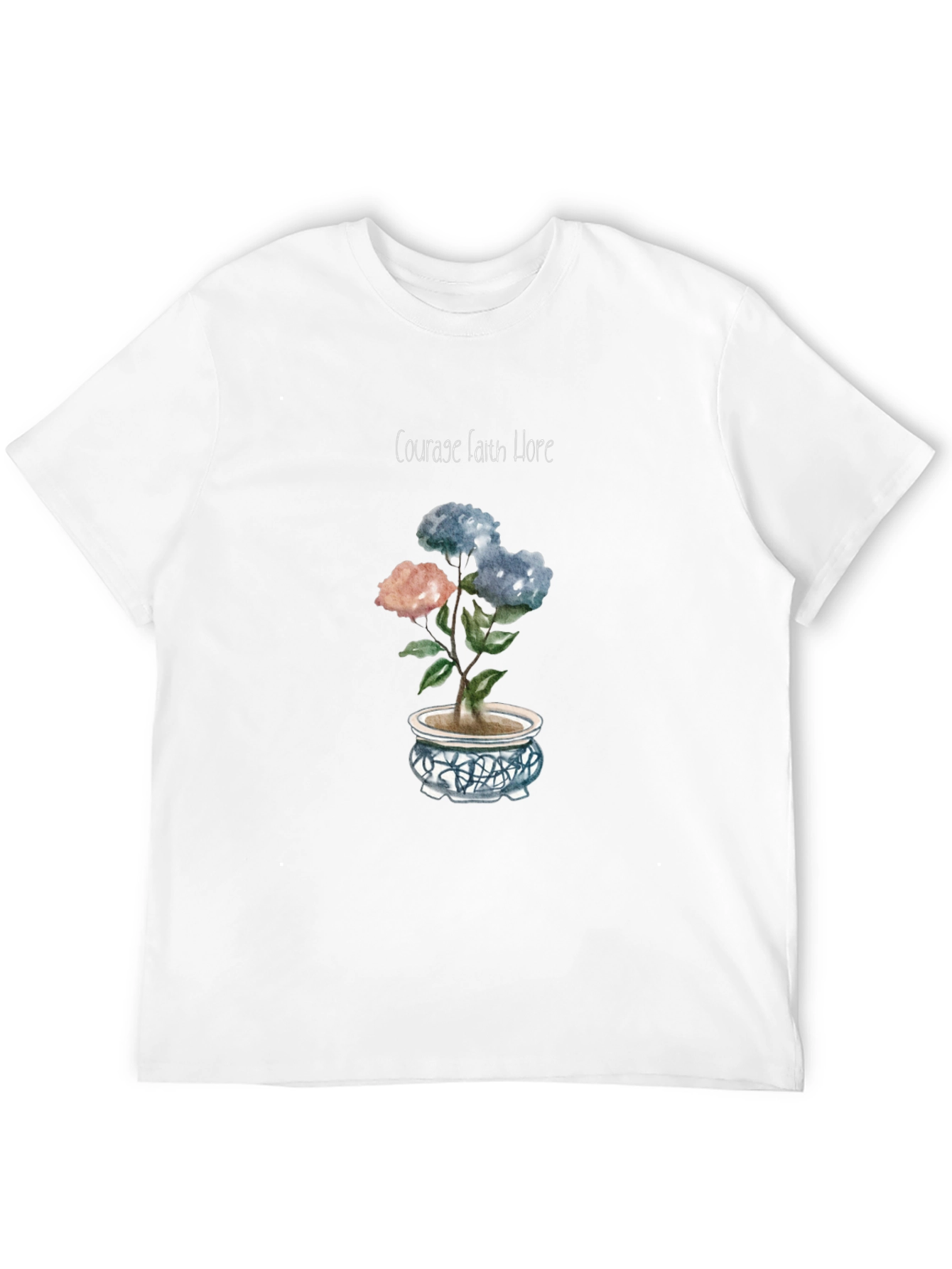 Courage Faith Hope Floral Tee
