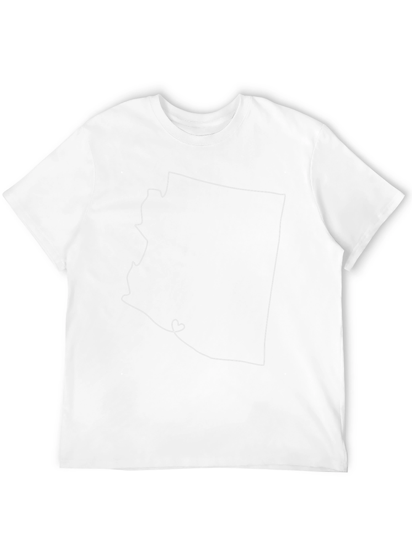 Arizona State Outline Heart T-Shirt - Black