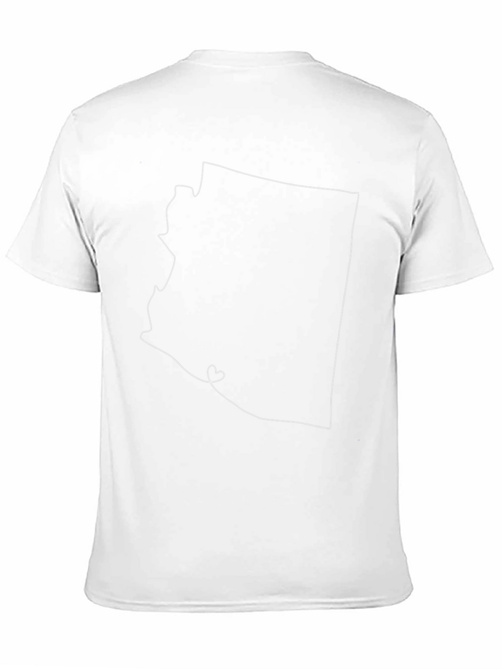 Arizona State Outline Heart T-Shirt - Black