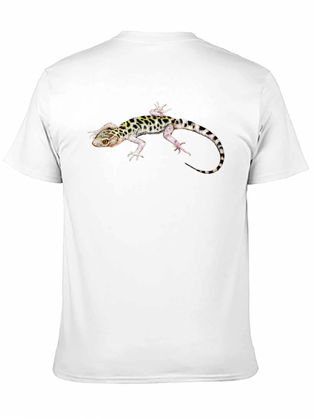 Gecko Print Mens Black T-Shirt