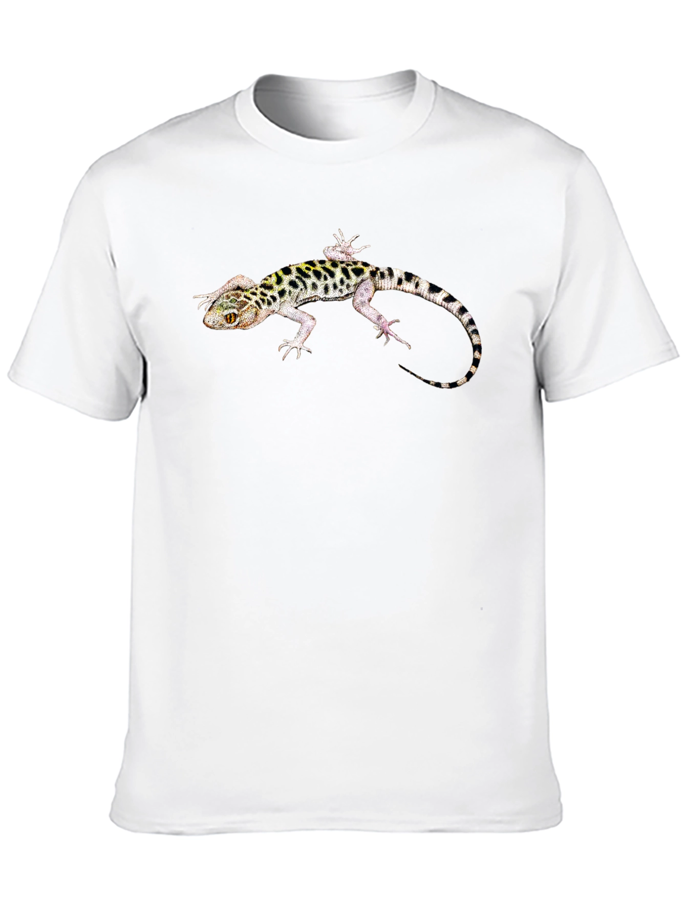 Gecko Print Mens Black T-Shirt