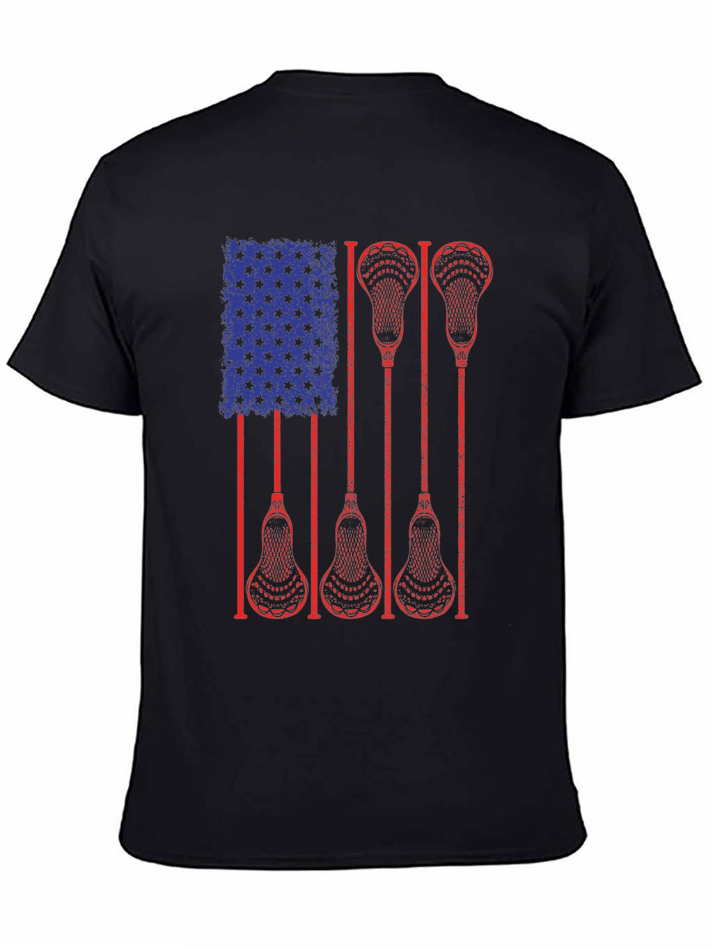Lacrosse American Flag Graphic T-Shirt