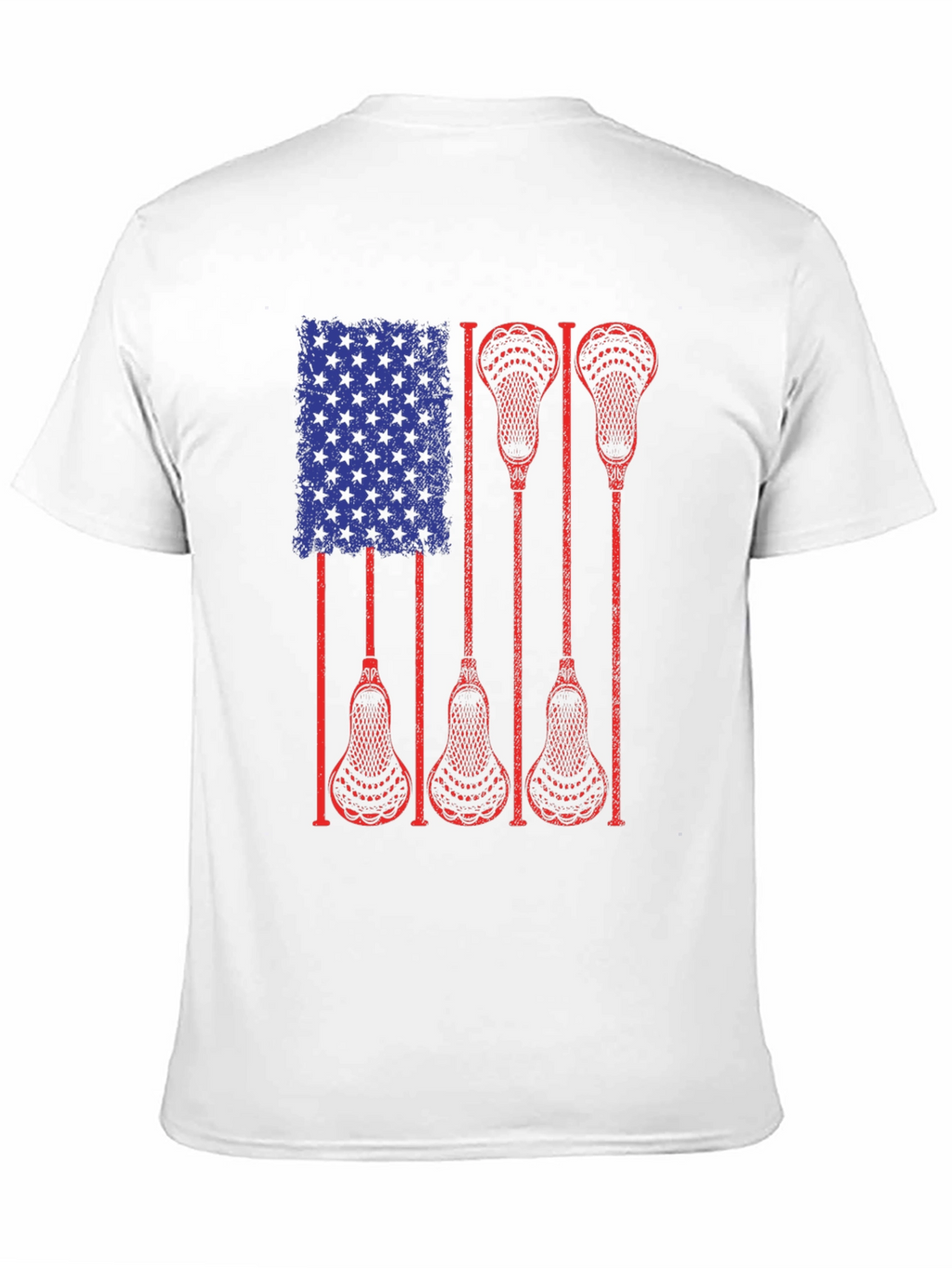 Lacrosse American Flag Graphic T-Shirt