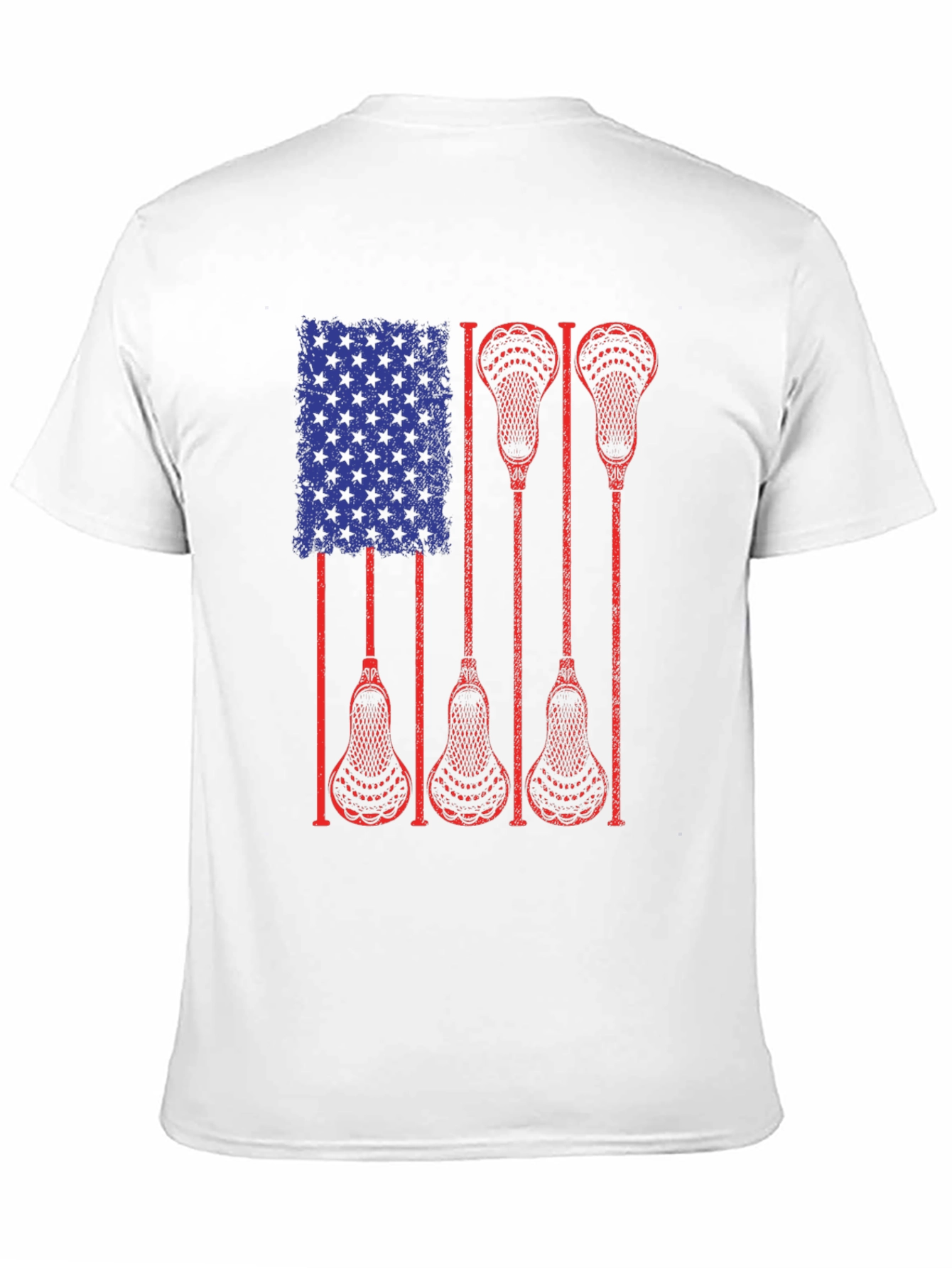 Lacrosse American Flag Graphic T-Shirt