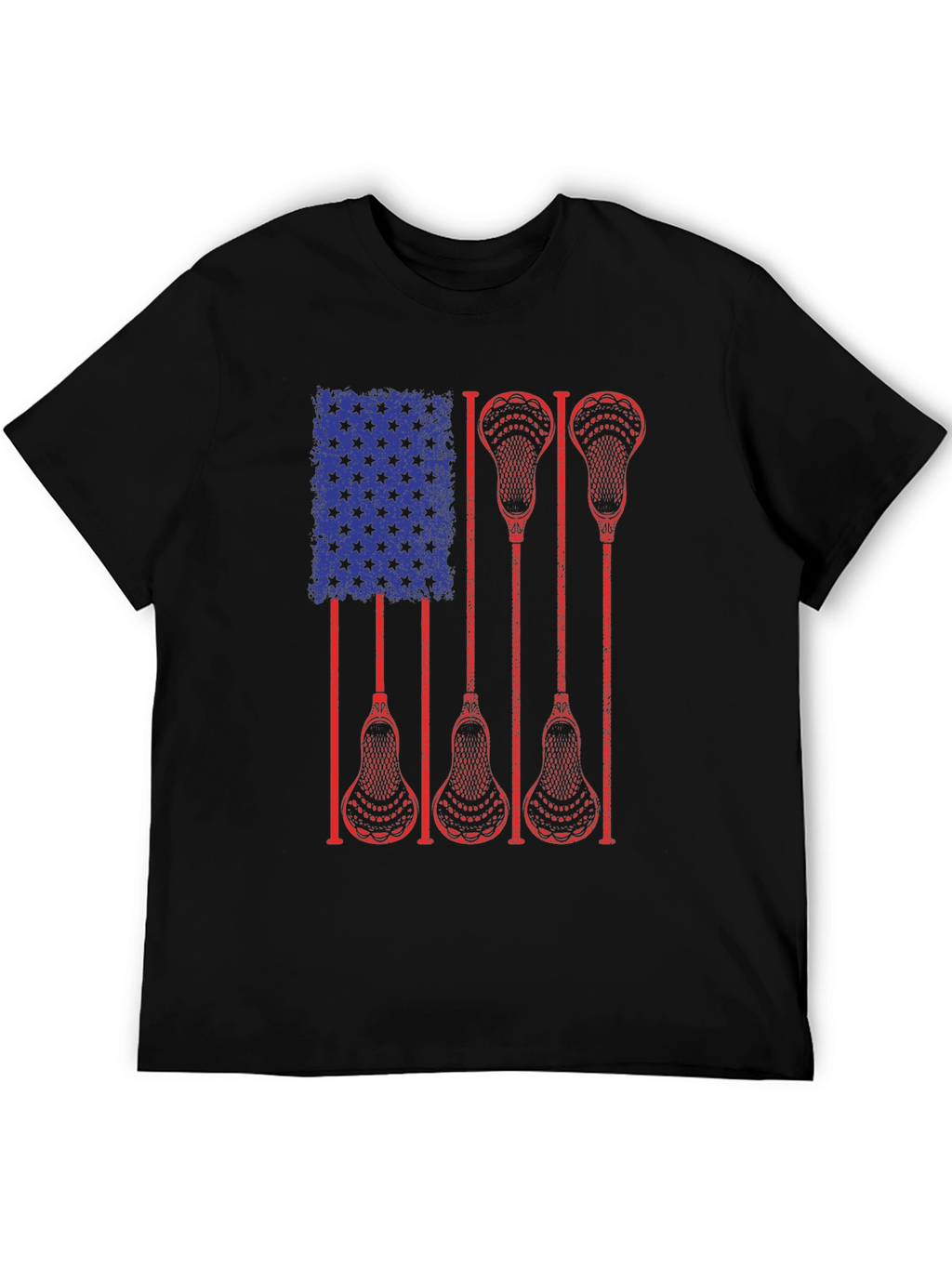 Lacrosse American Flag Graphic T-Shirt