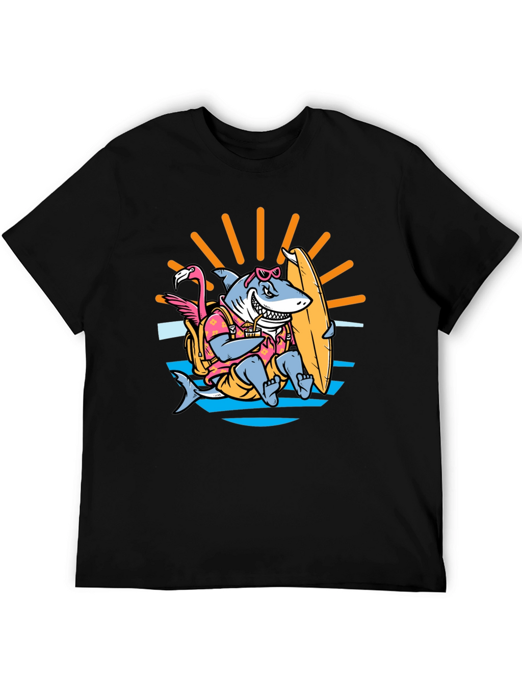 Surfing Shark T-Shirt - Summer Vibes