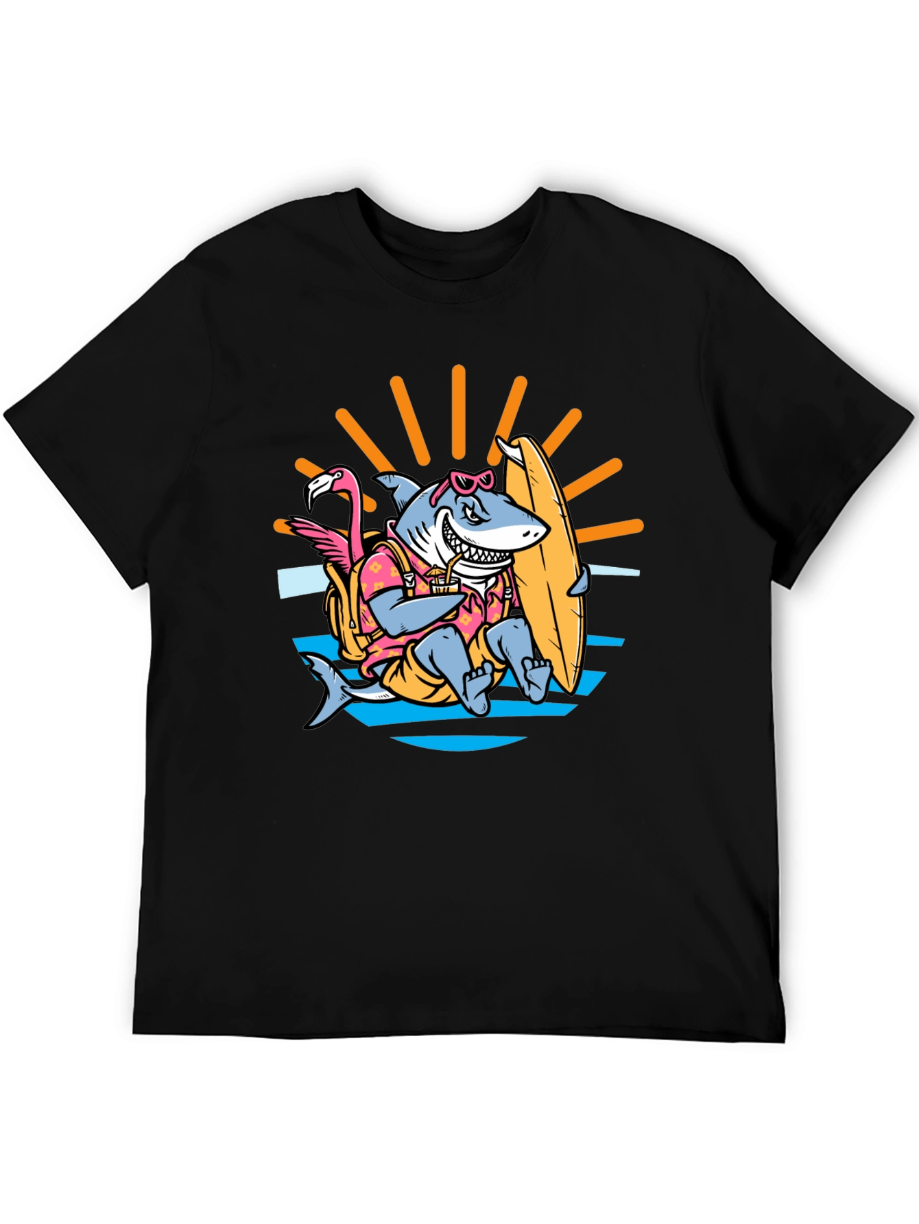 Surfing Shark T-Shirt - Summer Vibes
