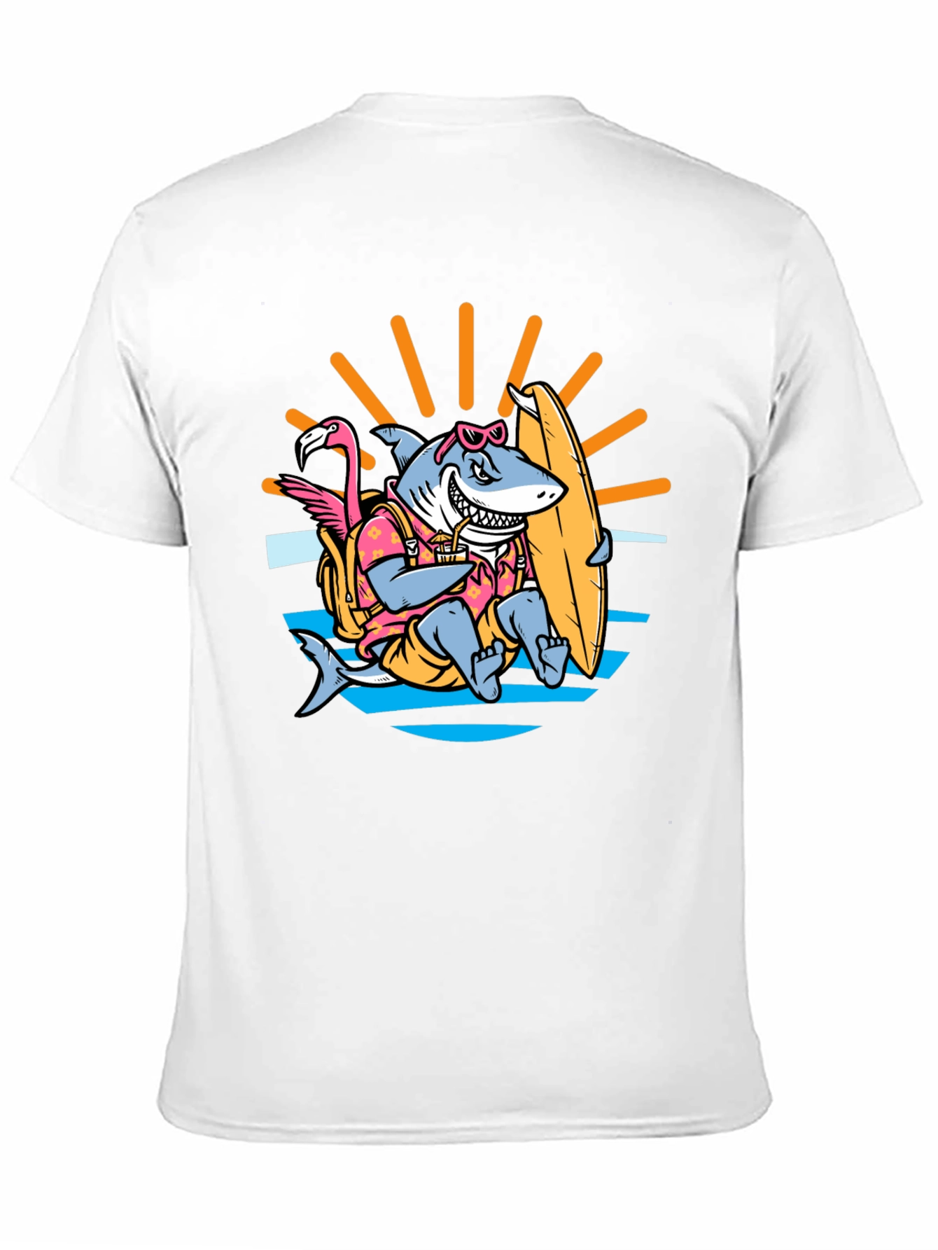 Surfing Shark T-Shirt - Summer Vibes