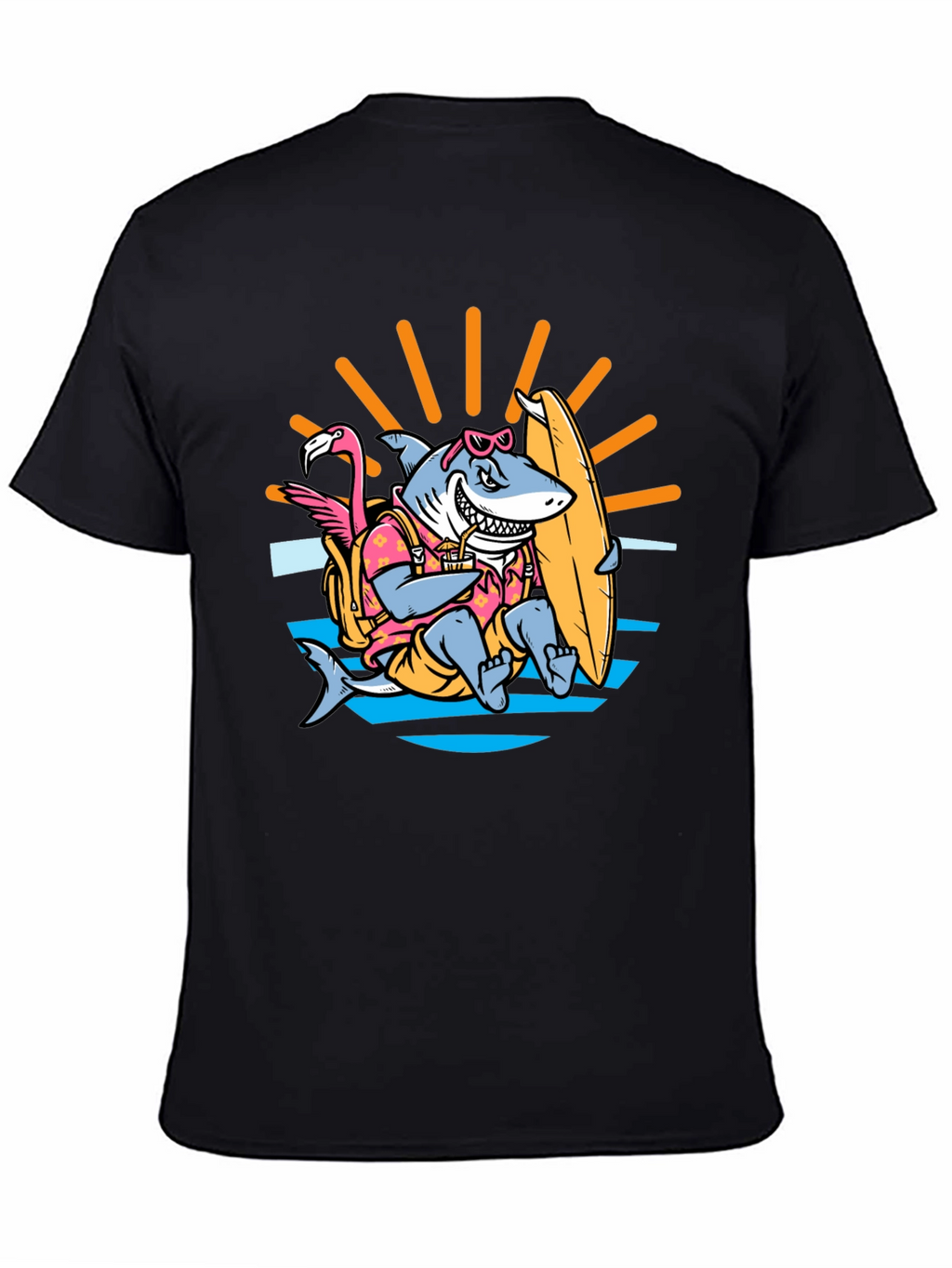 Surfing Shark T-Shirt - Summer Vibes