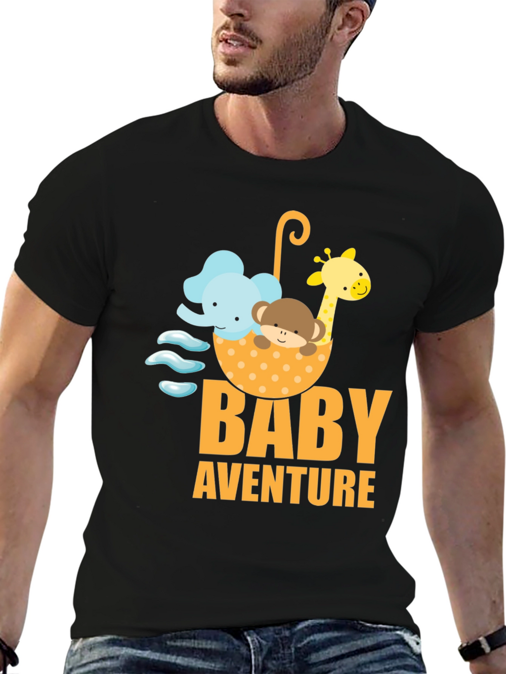 Baby Adventure Graphic Tee - Cute Cartoon Animals