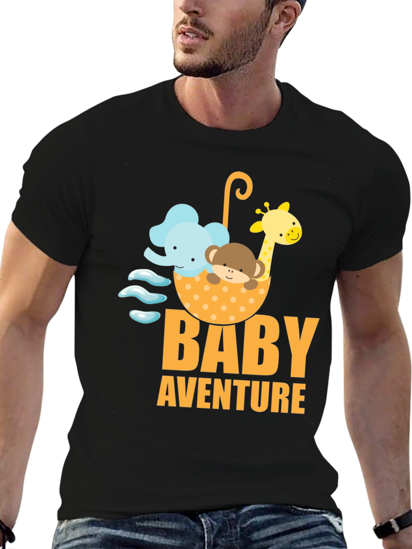 Baby Adventure Graphic Tee - Cute Cartoon Animals
