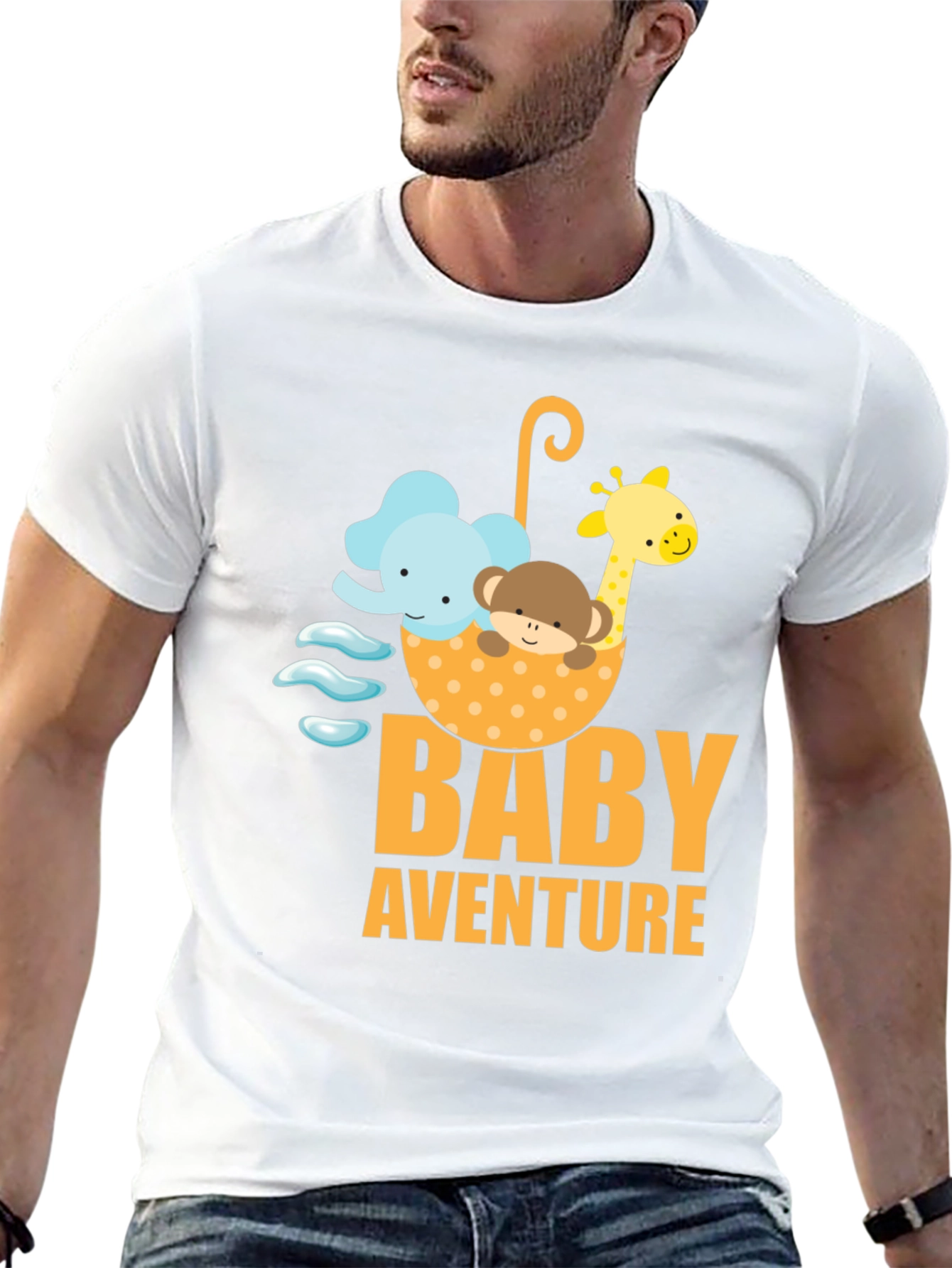 Baby Adventure Graphic Tee - Cute Cartoon Animals