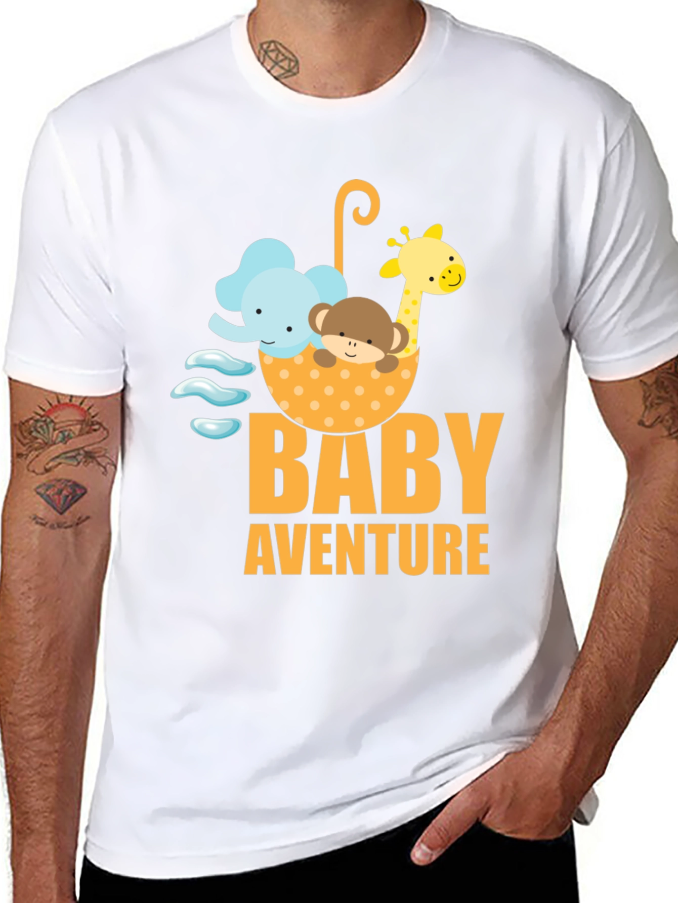 Baby Adventure Graphic Tee - Cute Cartoon Animals