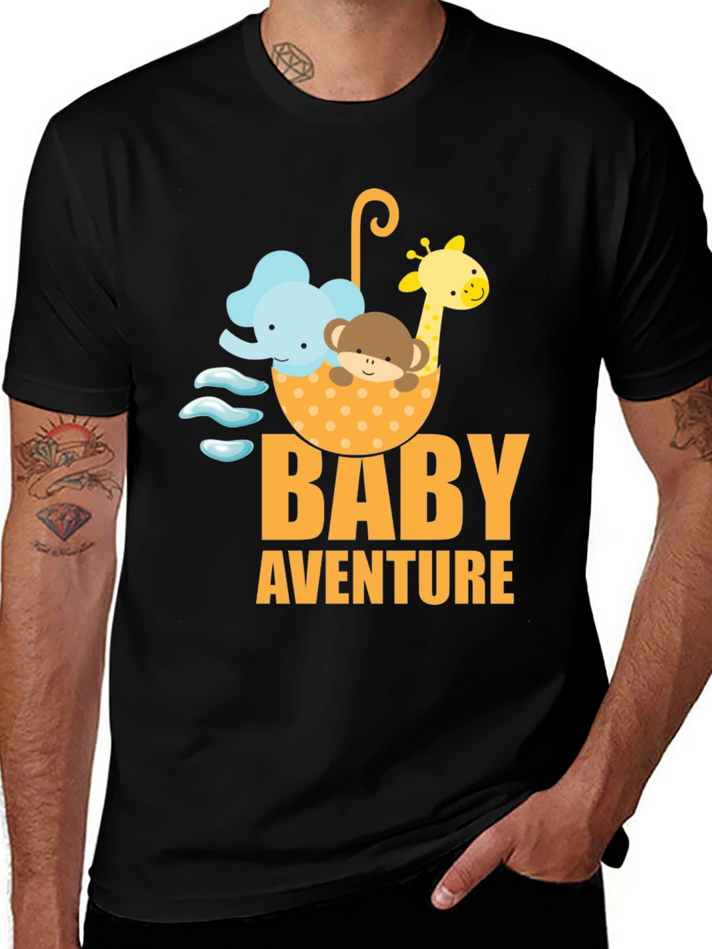 Baby Adventure Graphic Tee - Cute Cartoon Animals