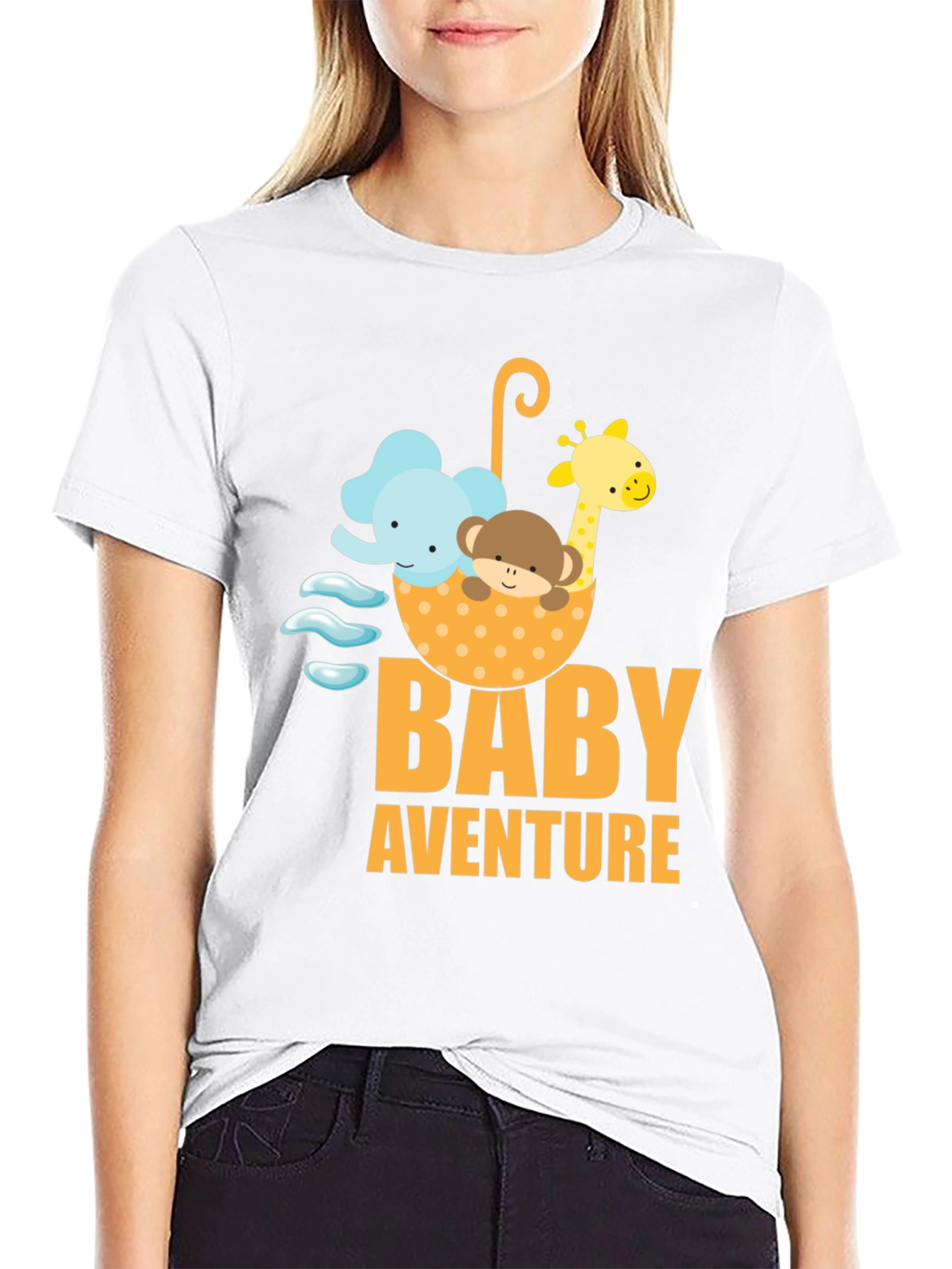 Baby Adventure Graphic Tee - Cute Cartoon Animals