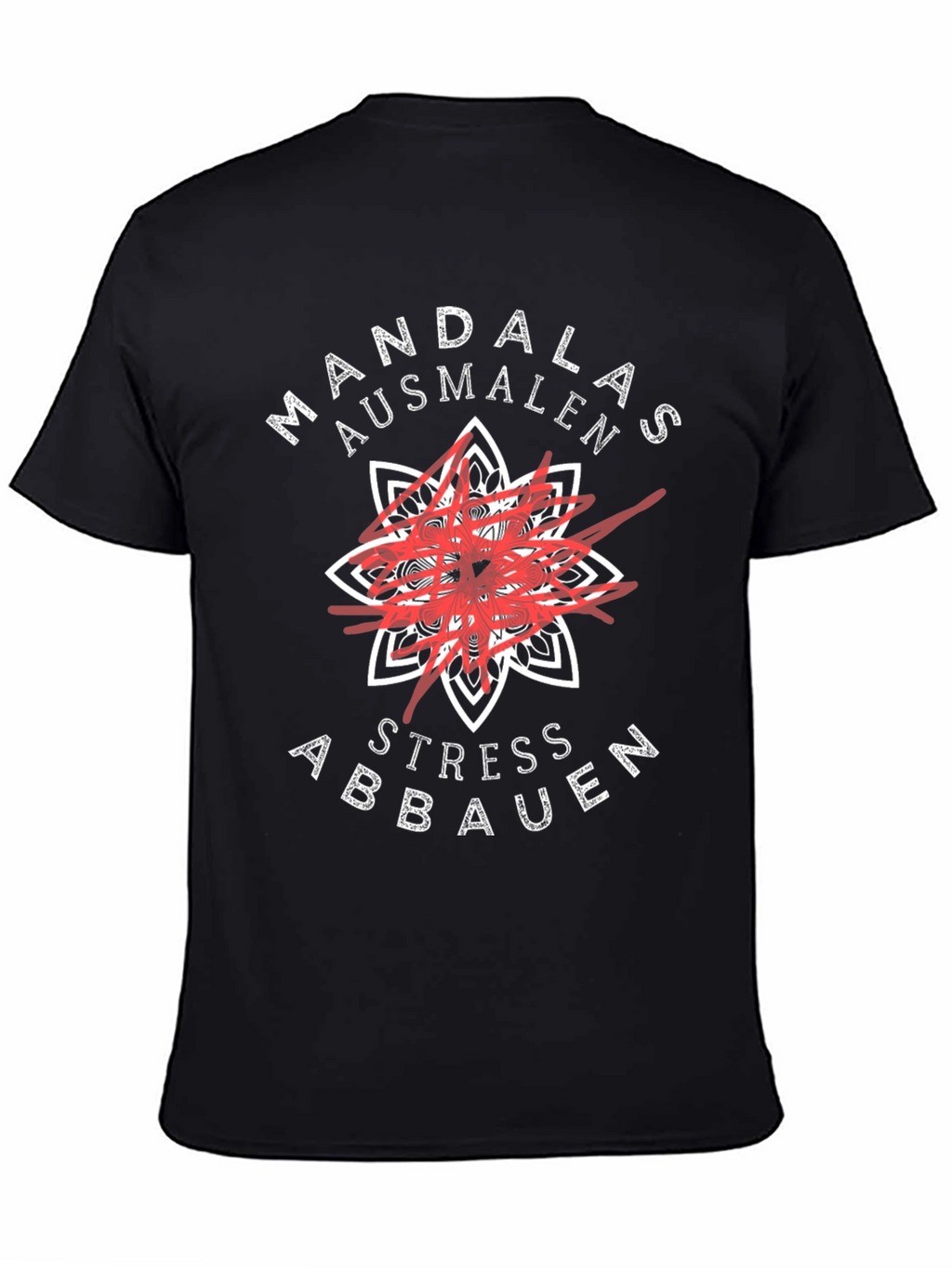 Mandalas Ausmalen Stress Abbauen Black T-Shirt