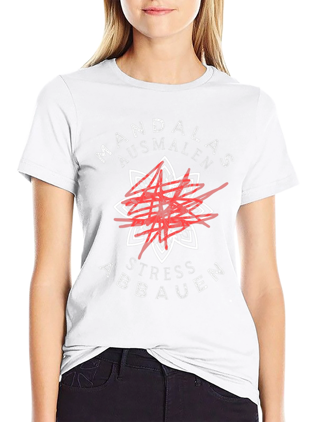Mandalas Ausmalen Stress Abbauen Black T-Shirt