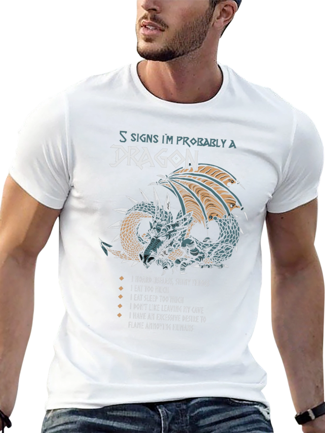 Dragon Lover T-Shirt - 5 Signs Im a Dragon