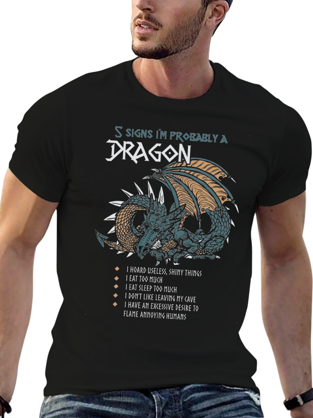 Dragon Lover T-Shirt - 5 Signs Im a Dragon