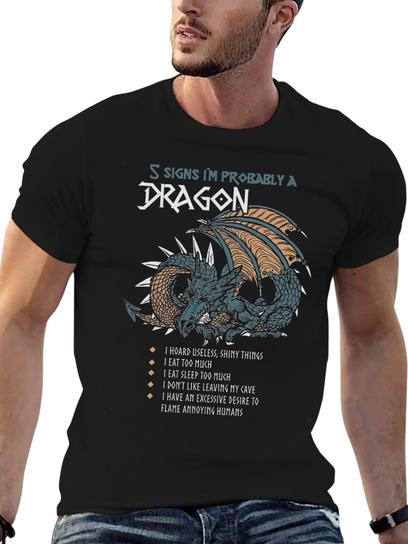 Dragon Lover T-Shirt - 5 Signs Im a Dragon