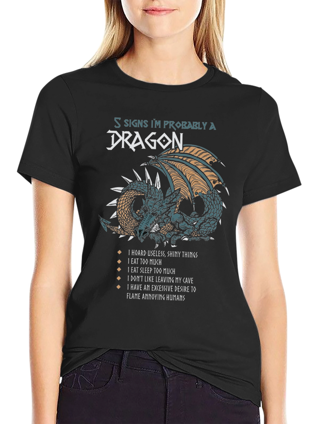 Dragon Lover T-Shirt - 5 Signs Im a Dragon