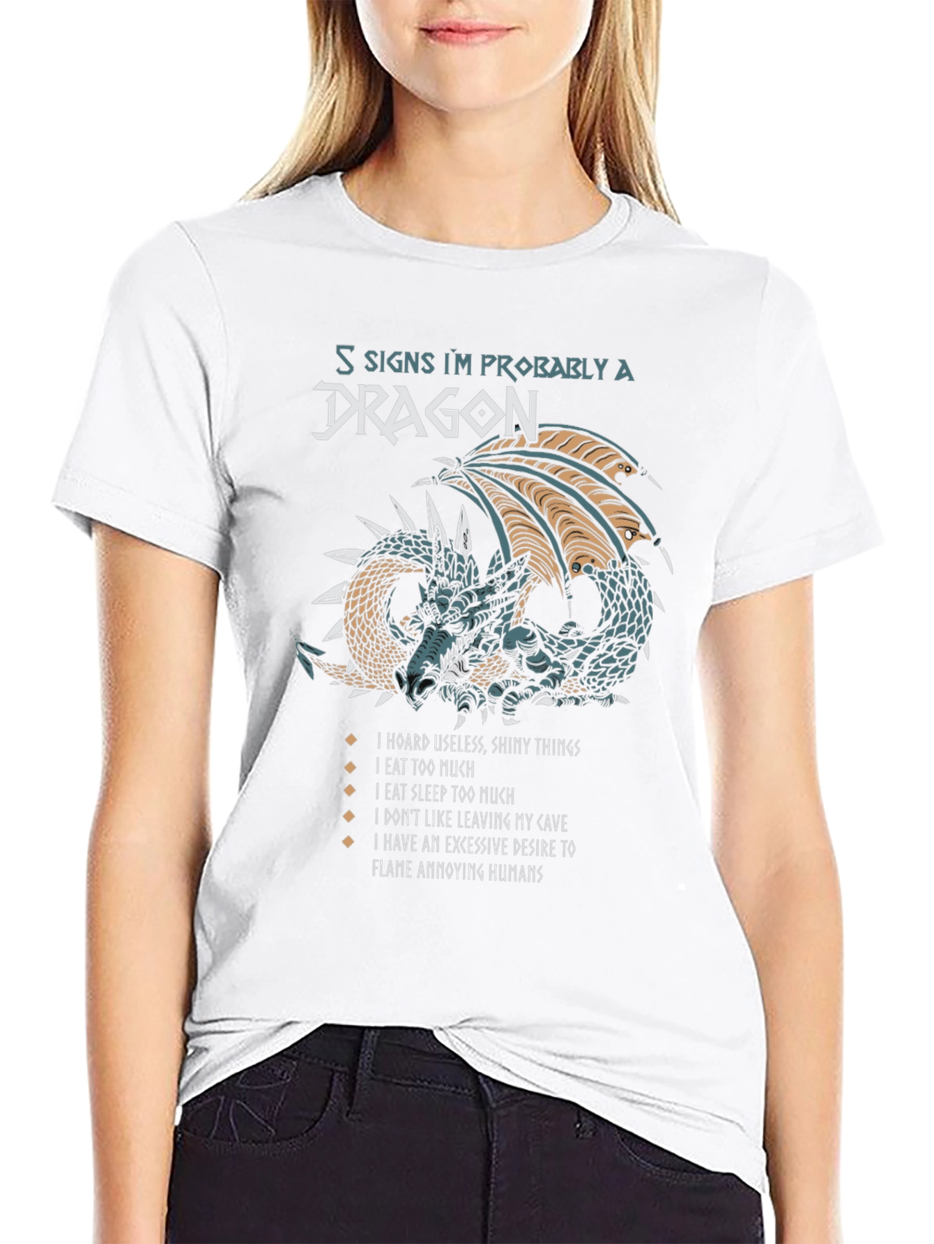Dragon Lover T-Shirt - 5 Signs Im a Dragon
