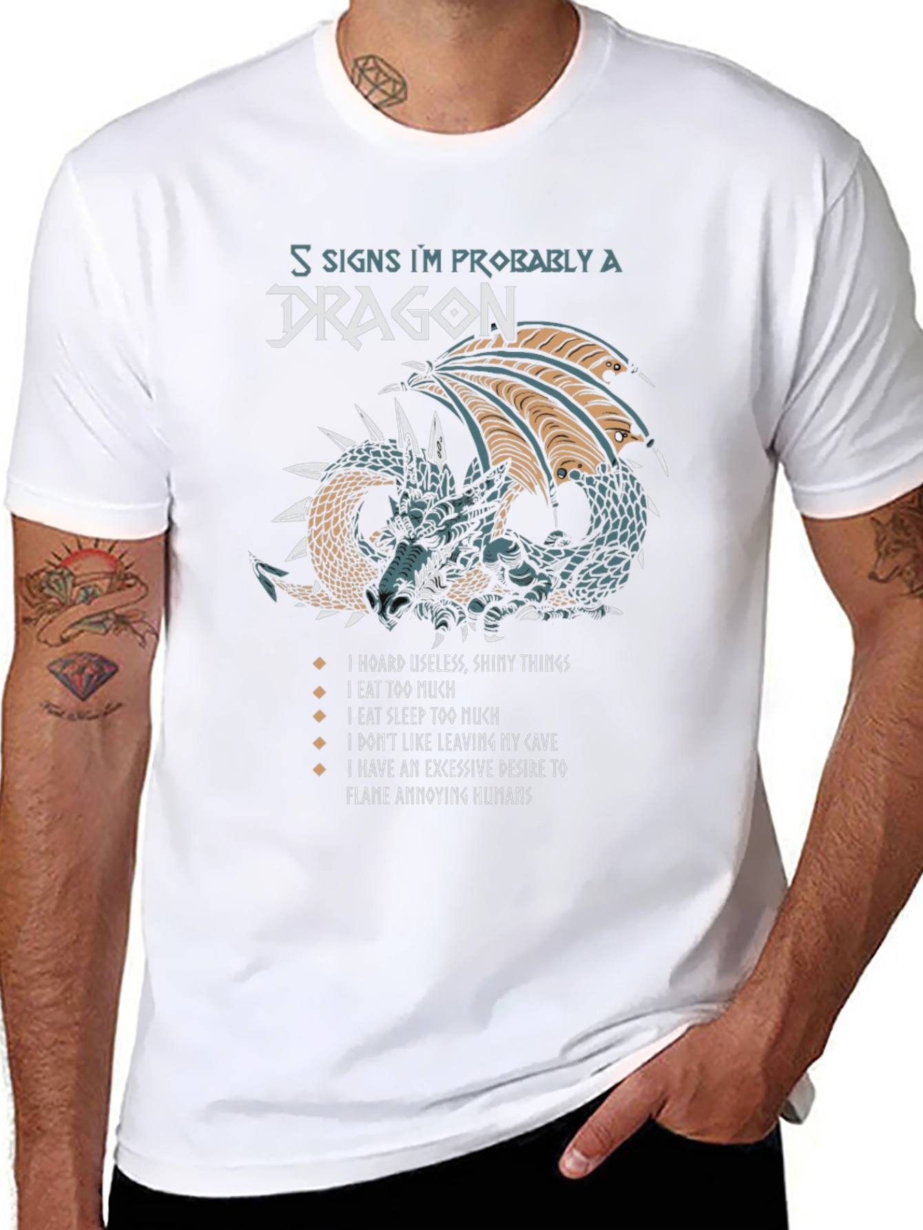 Dragon Lover T-Shirt - 5 Signs Im a Dragon