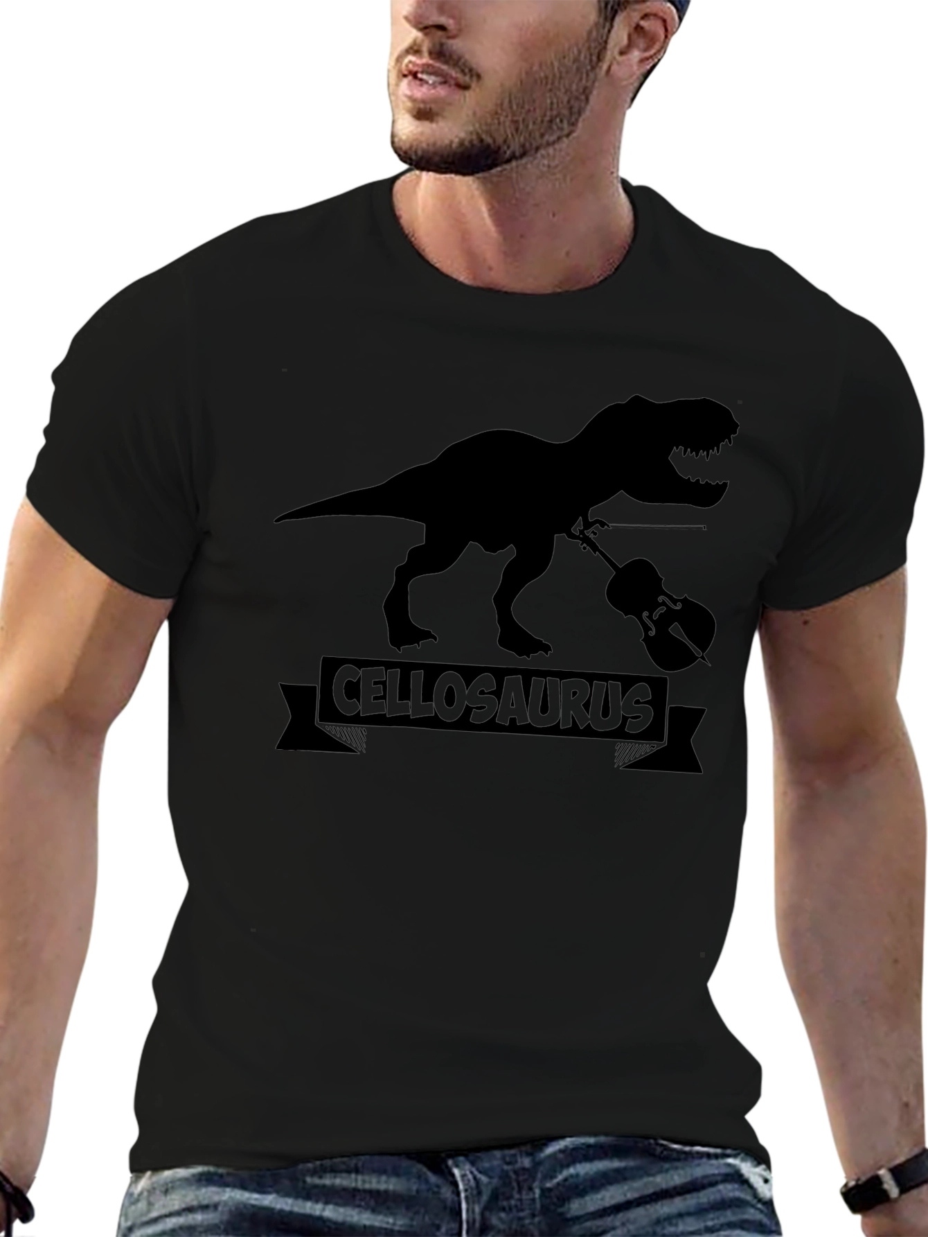 Cellosaurus T-Shirt - Dinosaur Playing Cello!