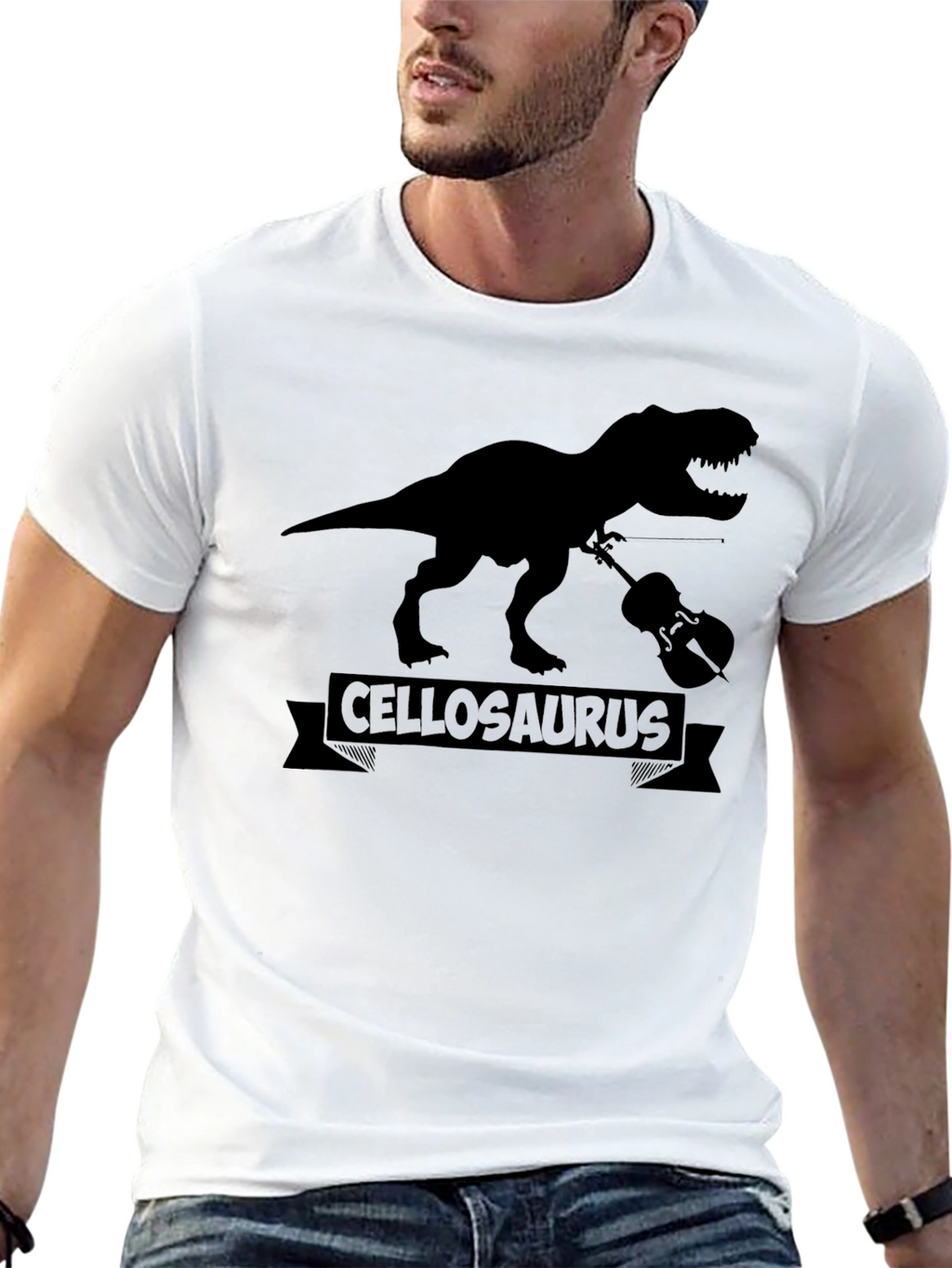 Cellosaurus T-Shirt - Dinosaur Playing Cello!
