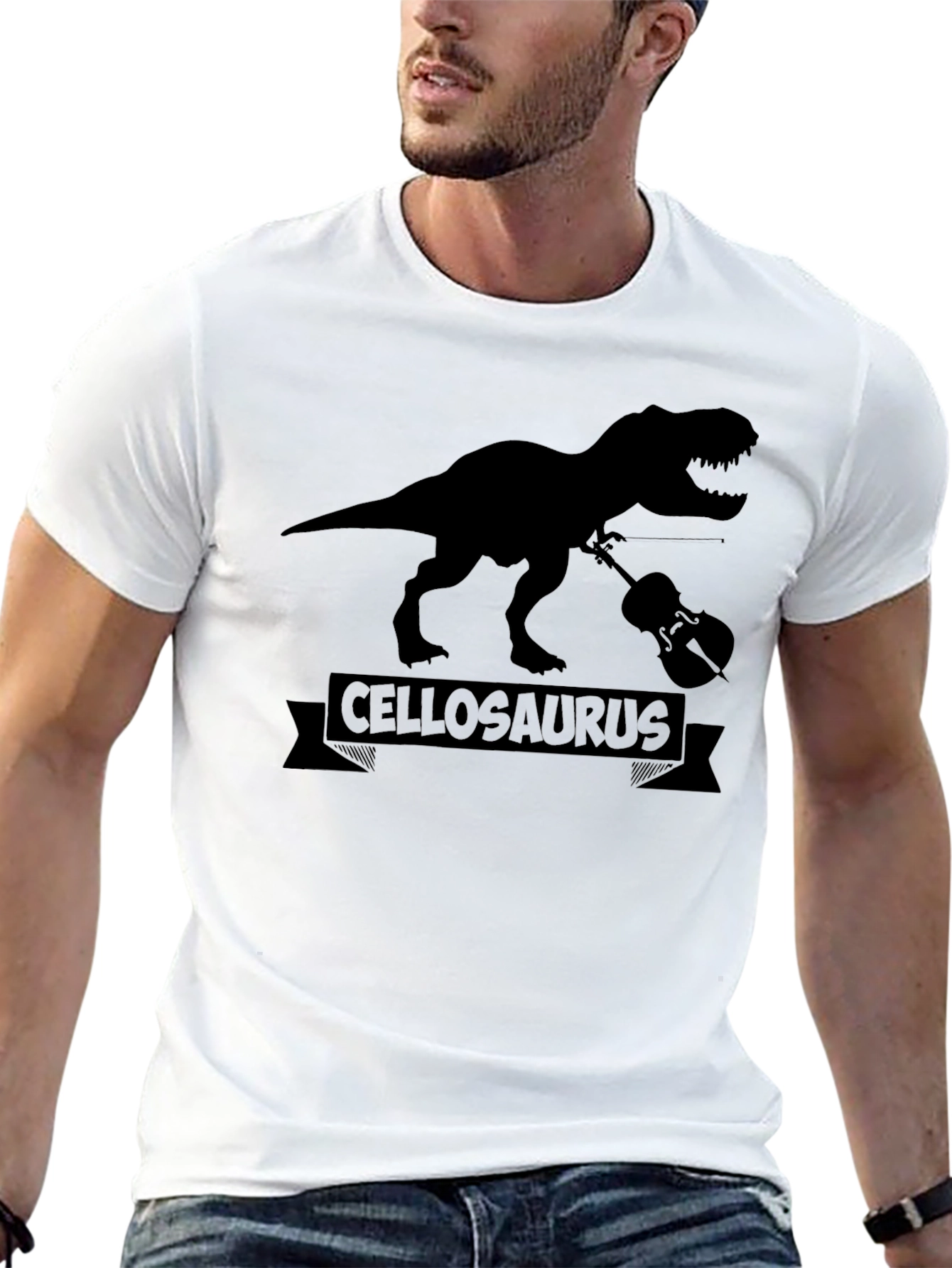 Cellosaurus T-Shirt - Dinosaur Playing Cello!