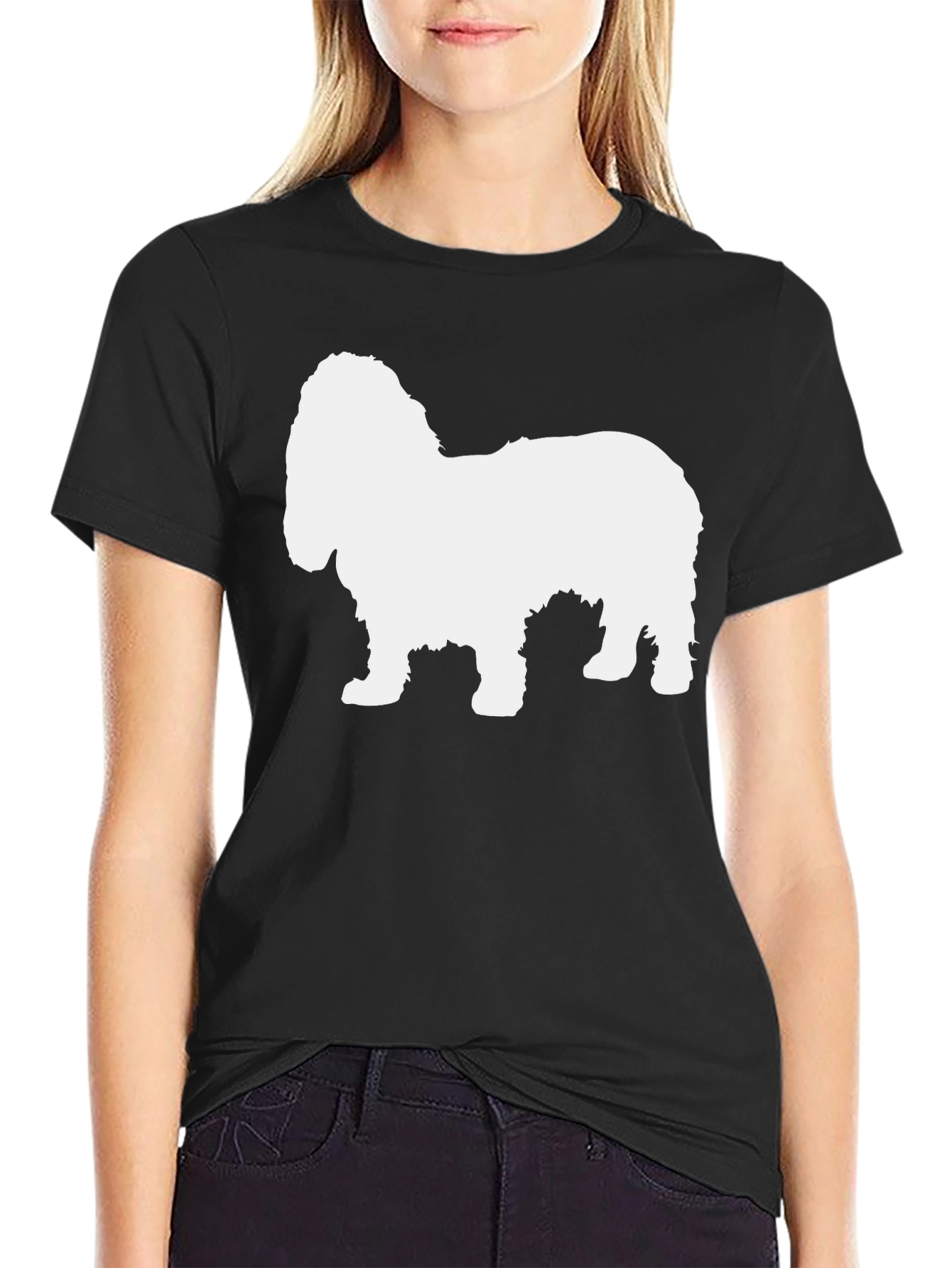 Dog Silhouette Black T-Shirt