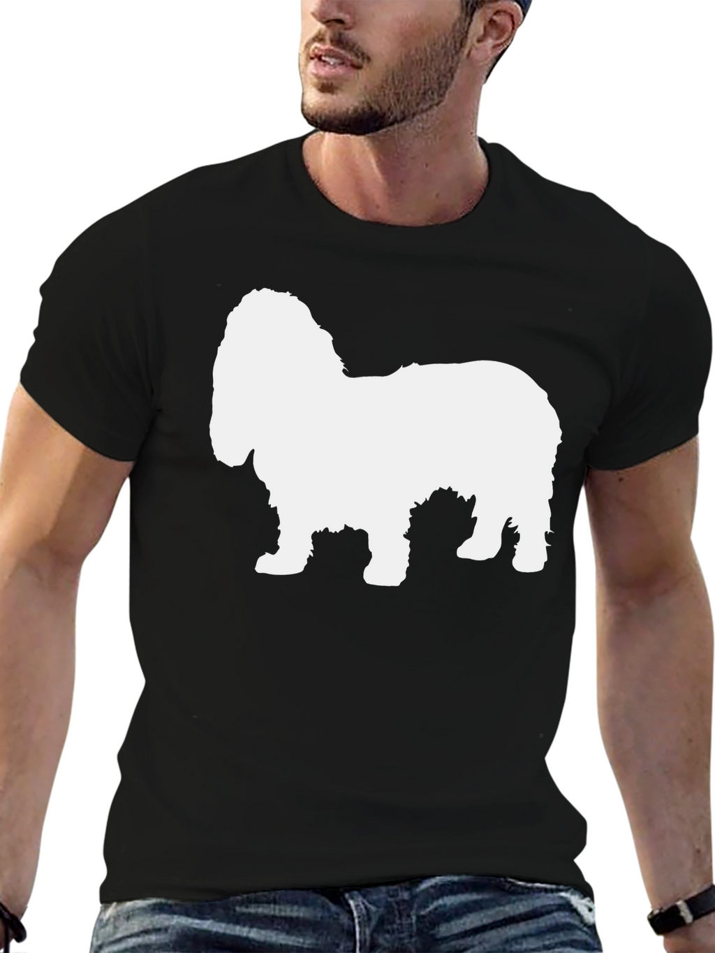 Dog Silhouette Black T-Shirt