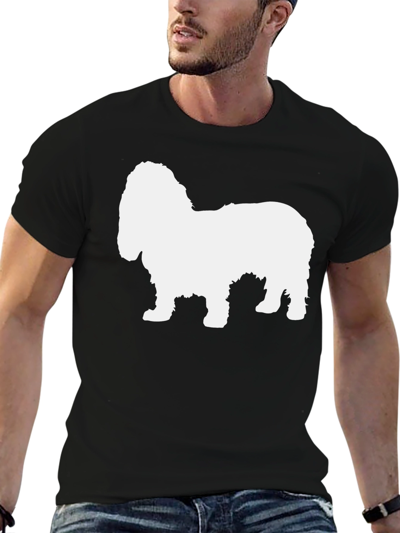 Dog Silhouette Black T-Shirt