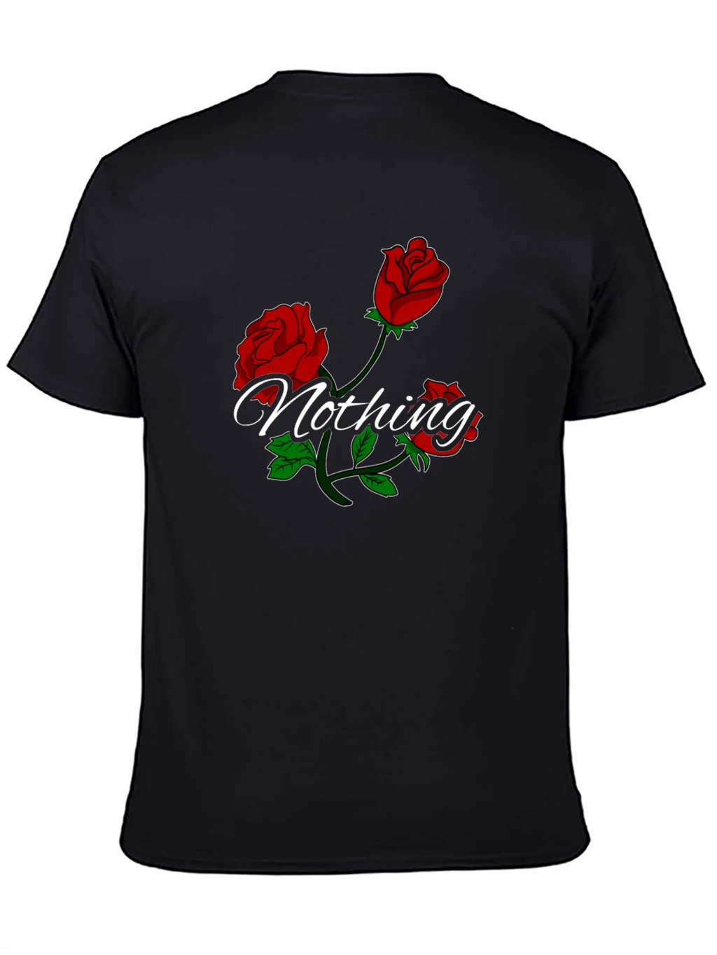 Roses Nothing Graphic Black T-Shirt
